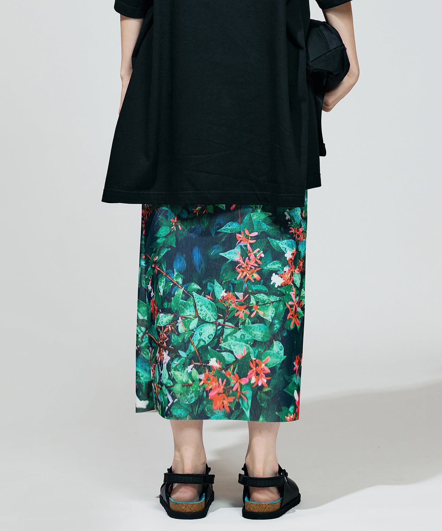 PRINT RIB TIGHT SKIRT