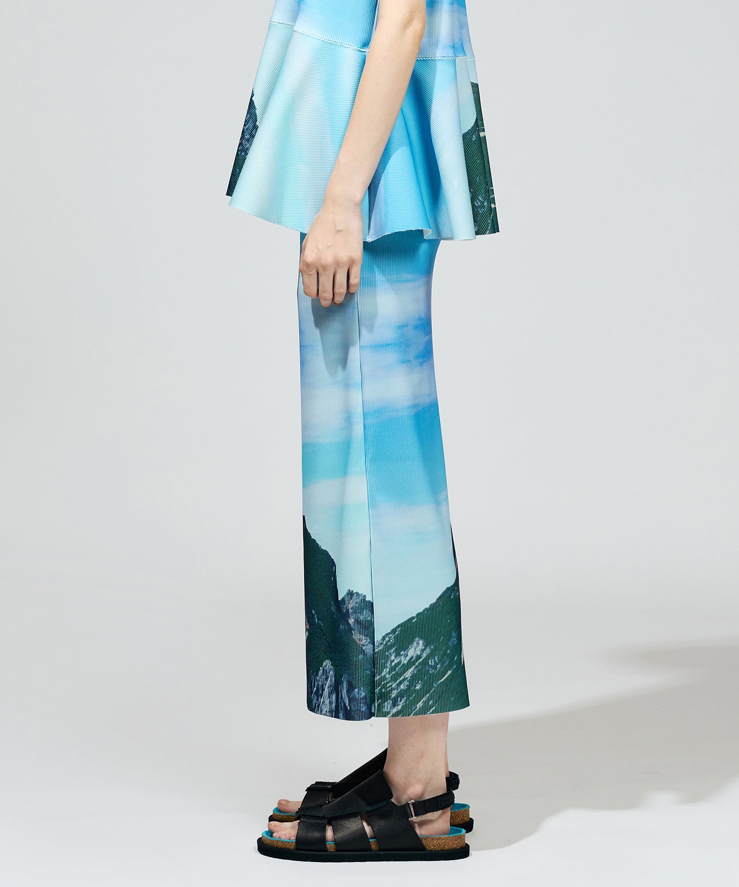 PRINT RIB TIGHT SKIRT