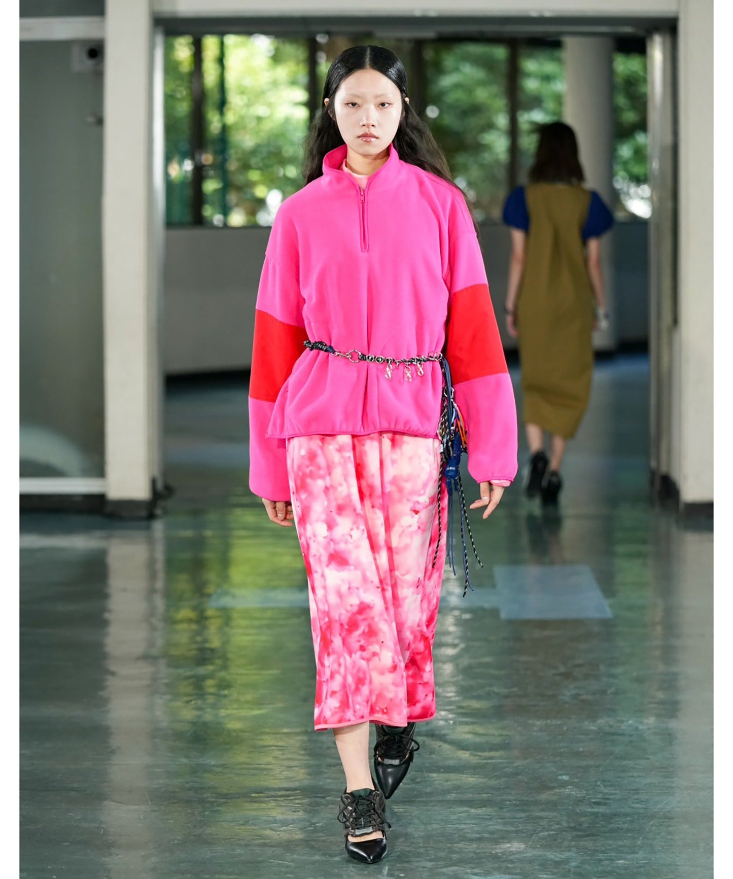 PRINT FLEECE TIGHT SKIRT