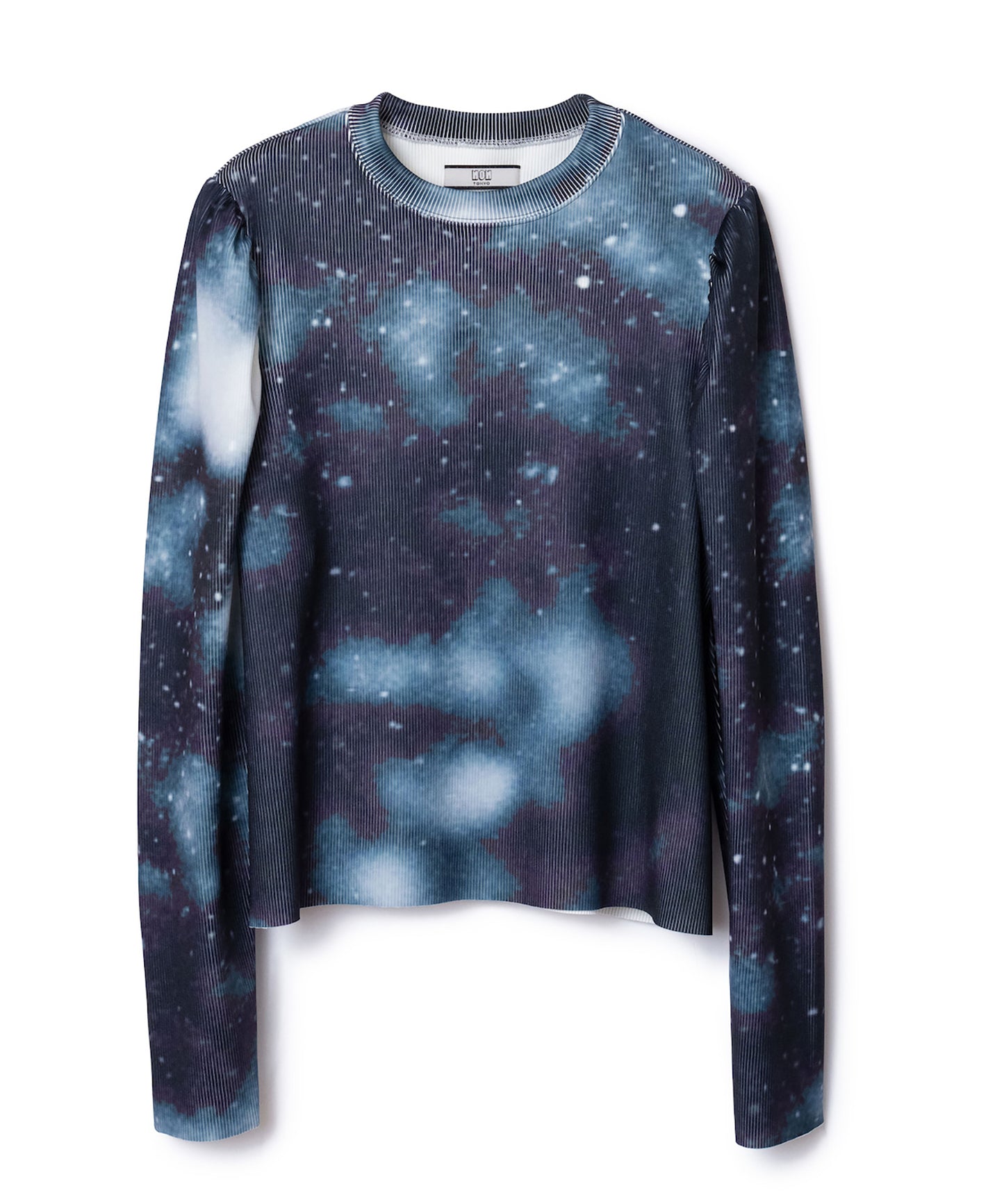 PRINT RIB PUFF SLEEVE C/S