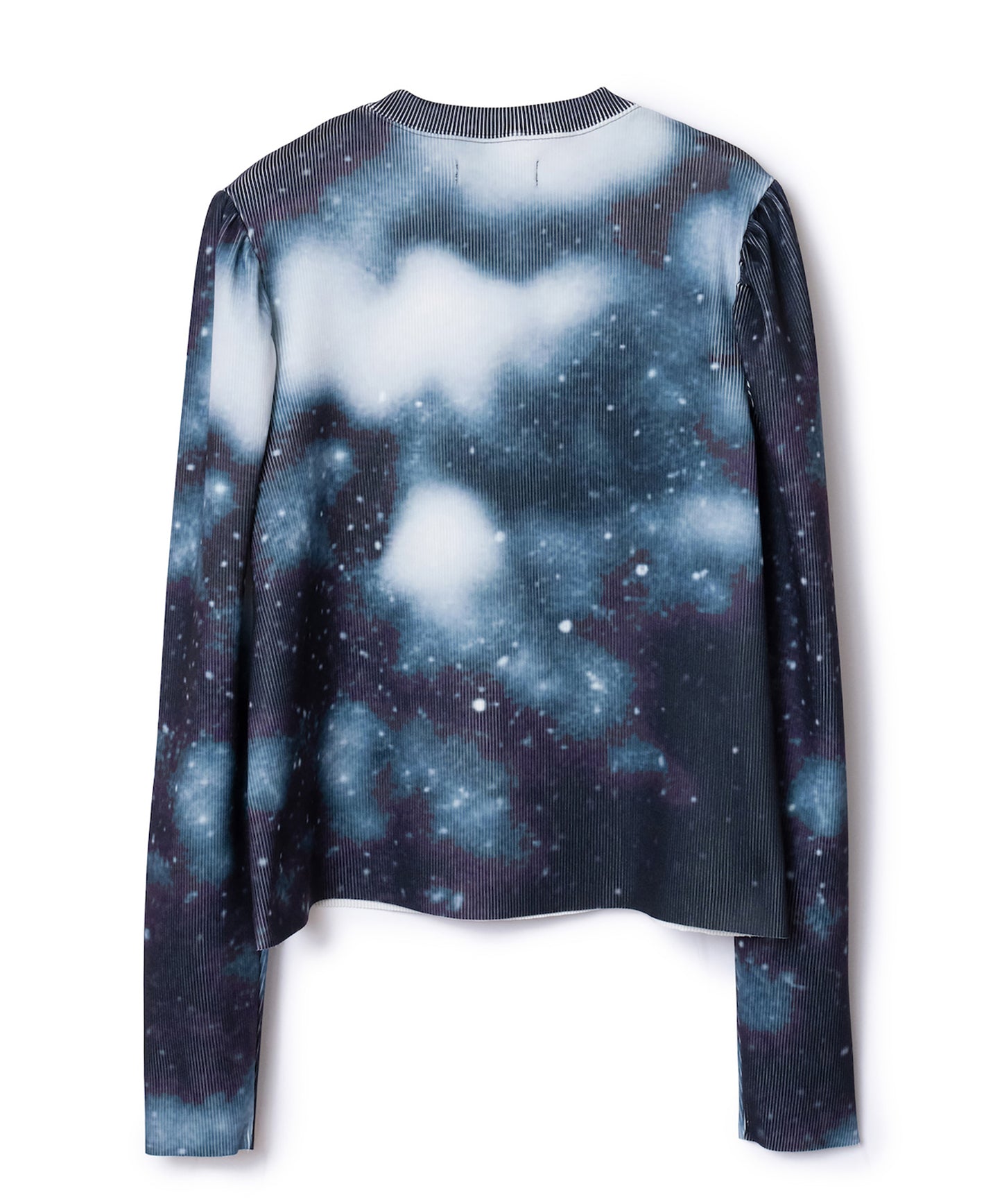 PRINT RIB PUFF SLEEVE C/S
