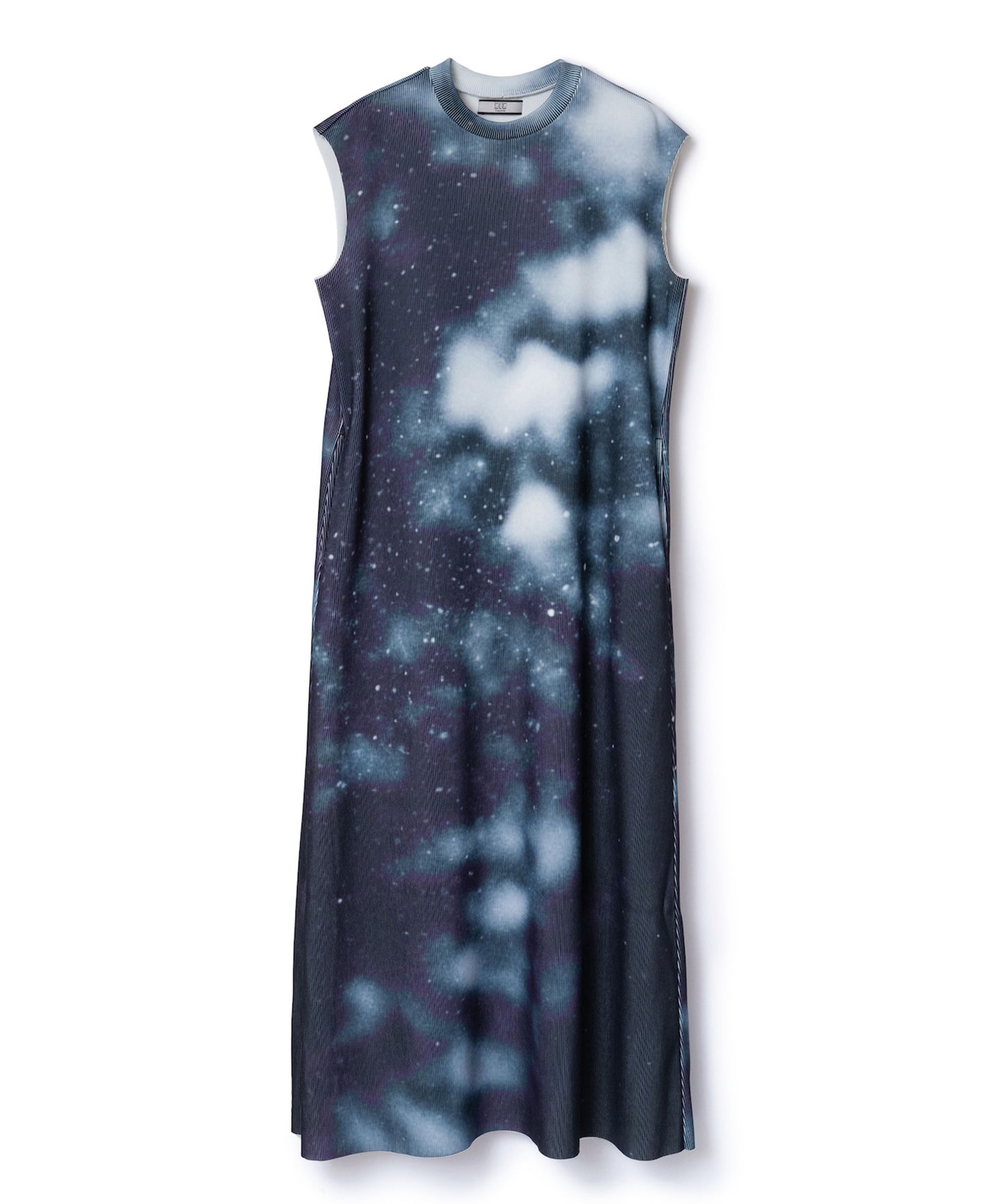 PRINT RIB NO SLEEVE ONE-PIECE