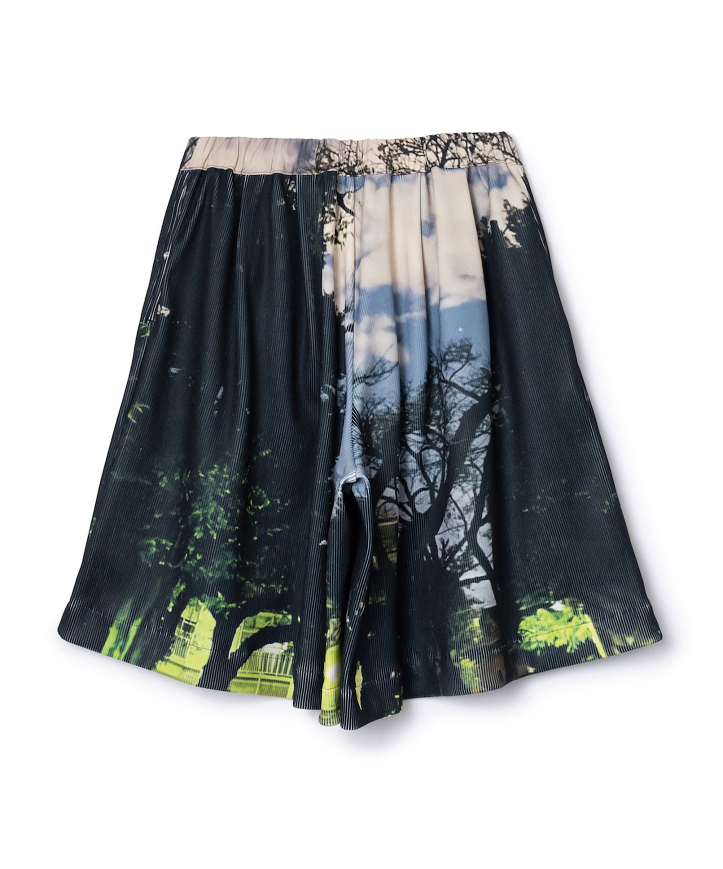 PRINT RIB WIDE SHORTS