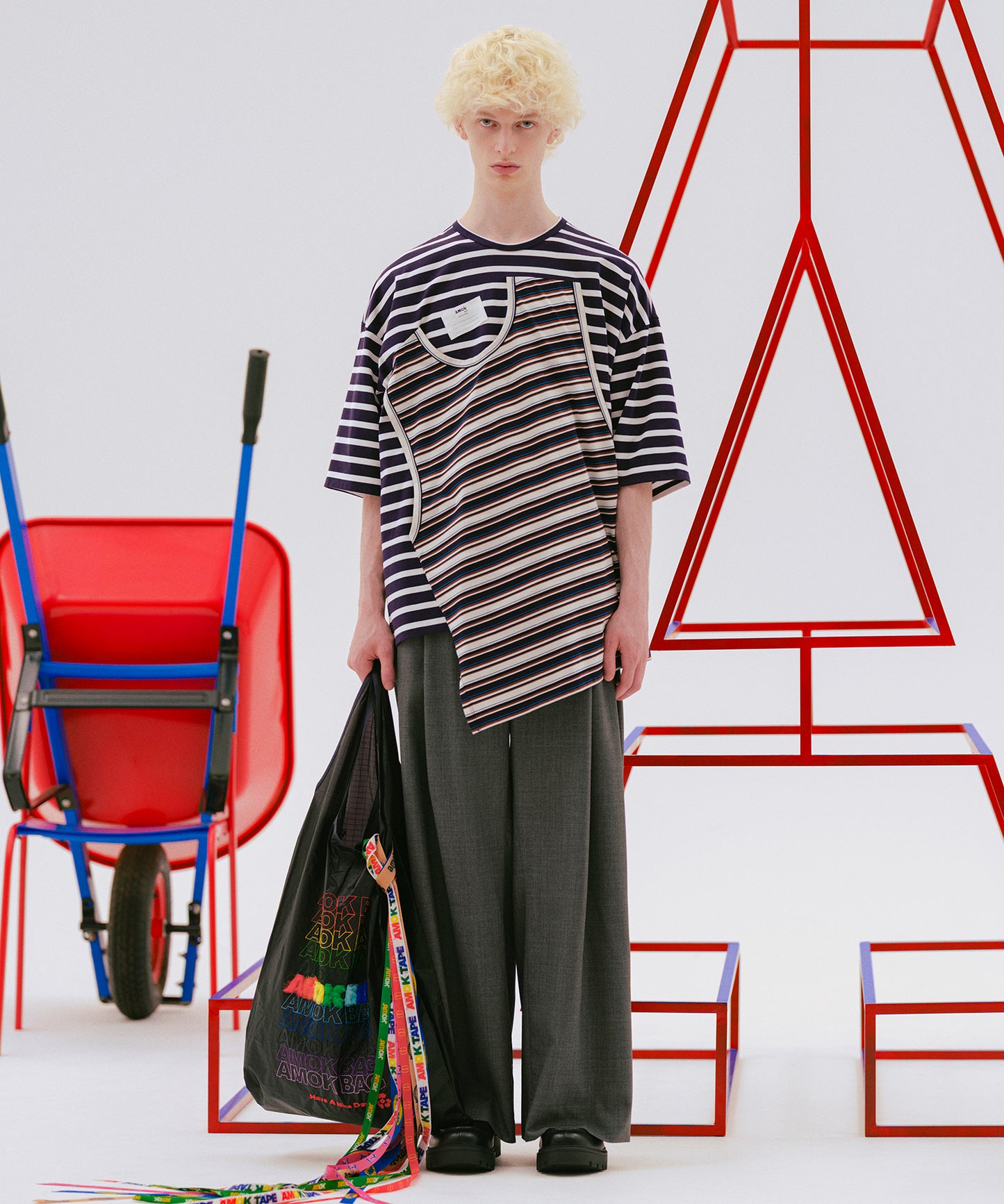 WOOL WIDE TROUSERS
