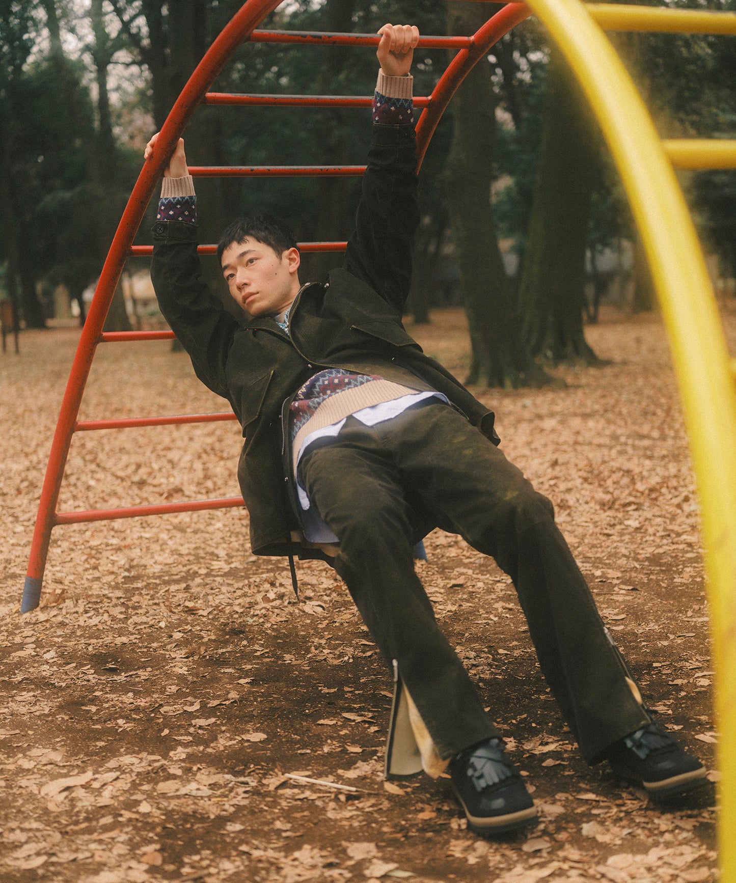 FLOCKING ECO LEATHER PANTS【8月下旬】