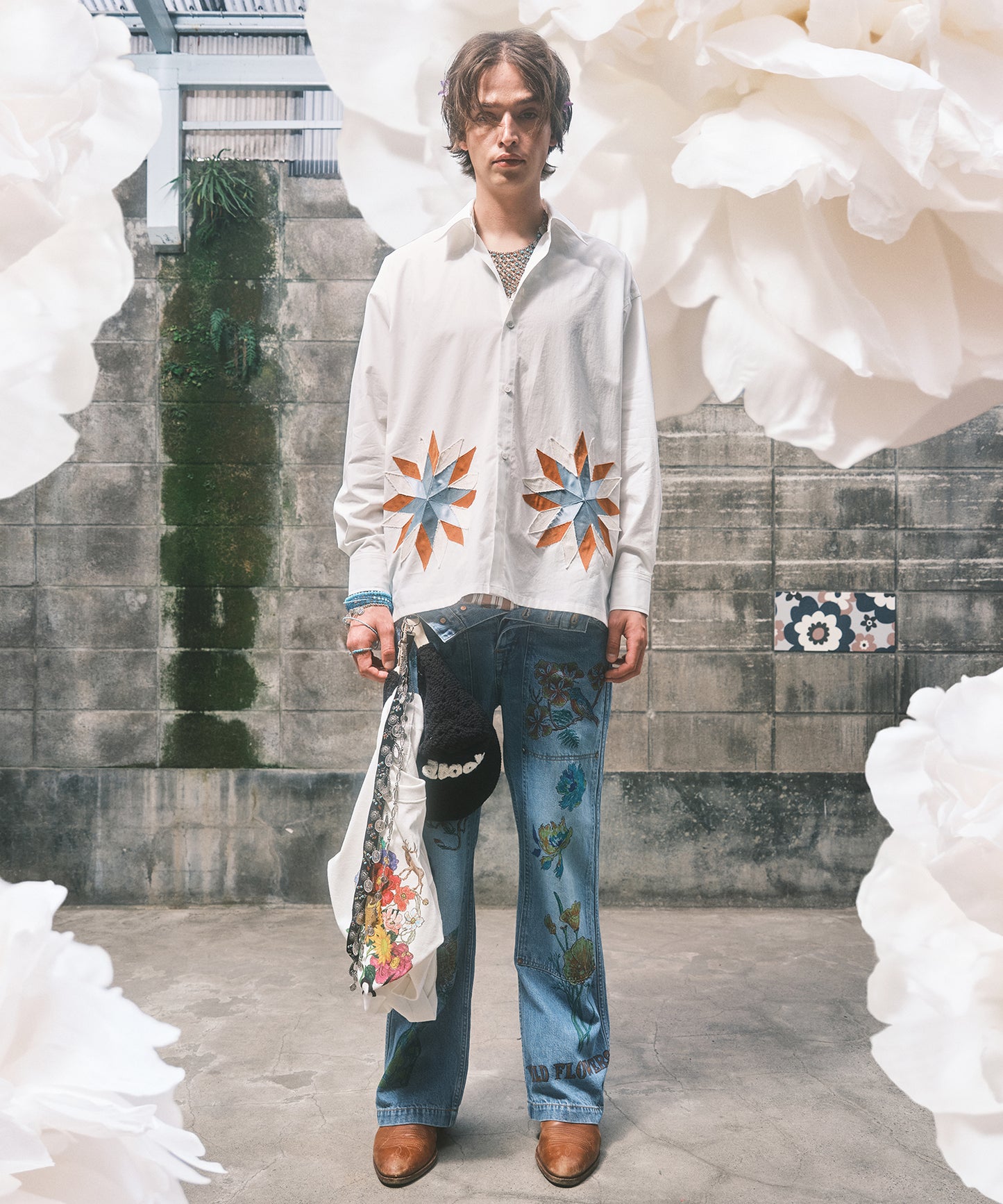 HAND-PAINT DENIM PANTS