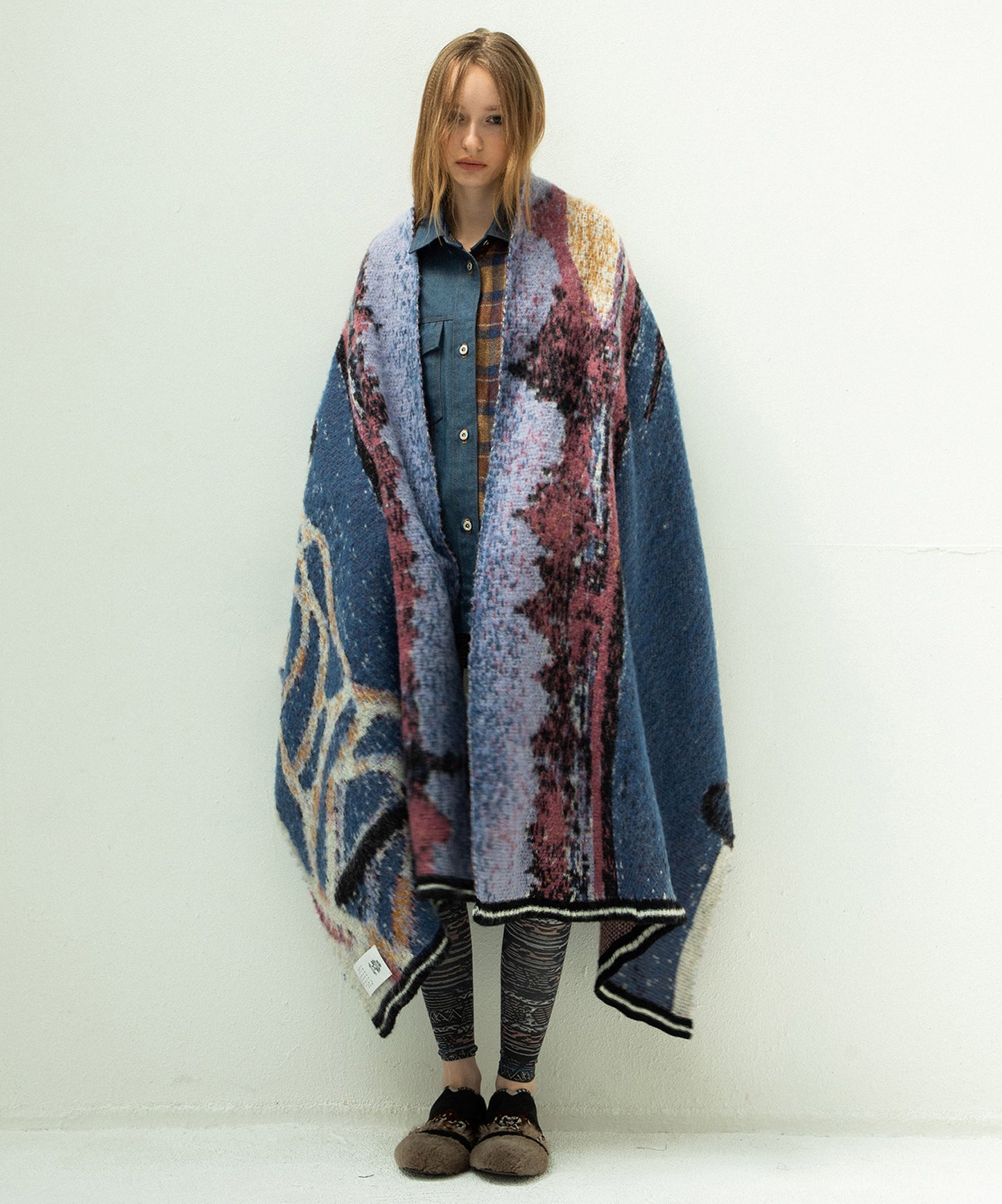 STAR MOHAIR KNIT BLANKET