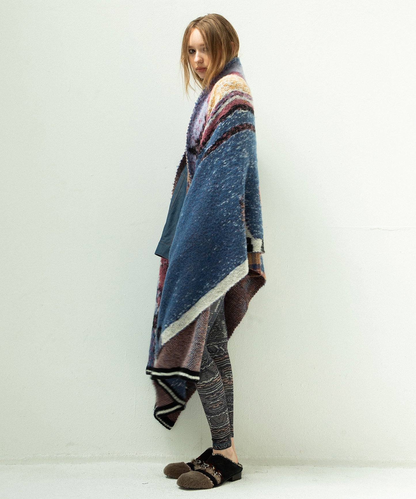 STAR MOHAIR KNIT BLANKET