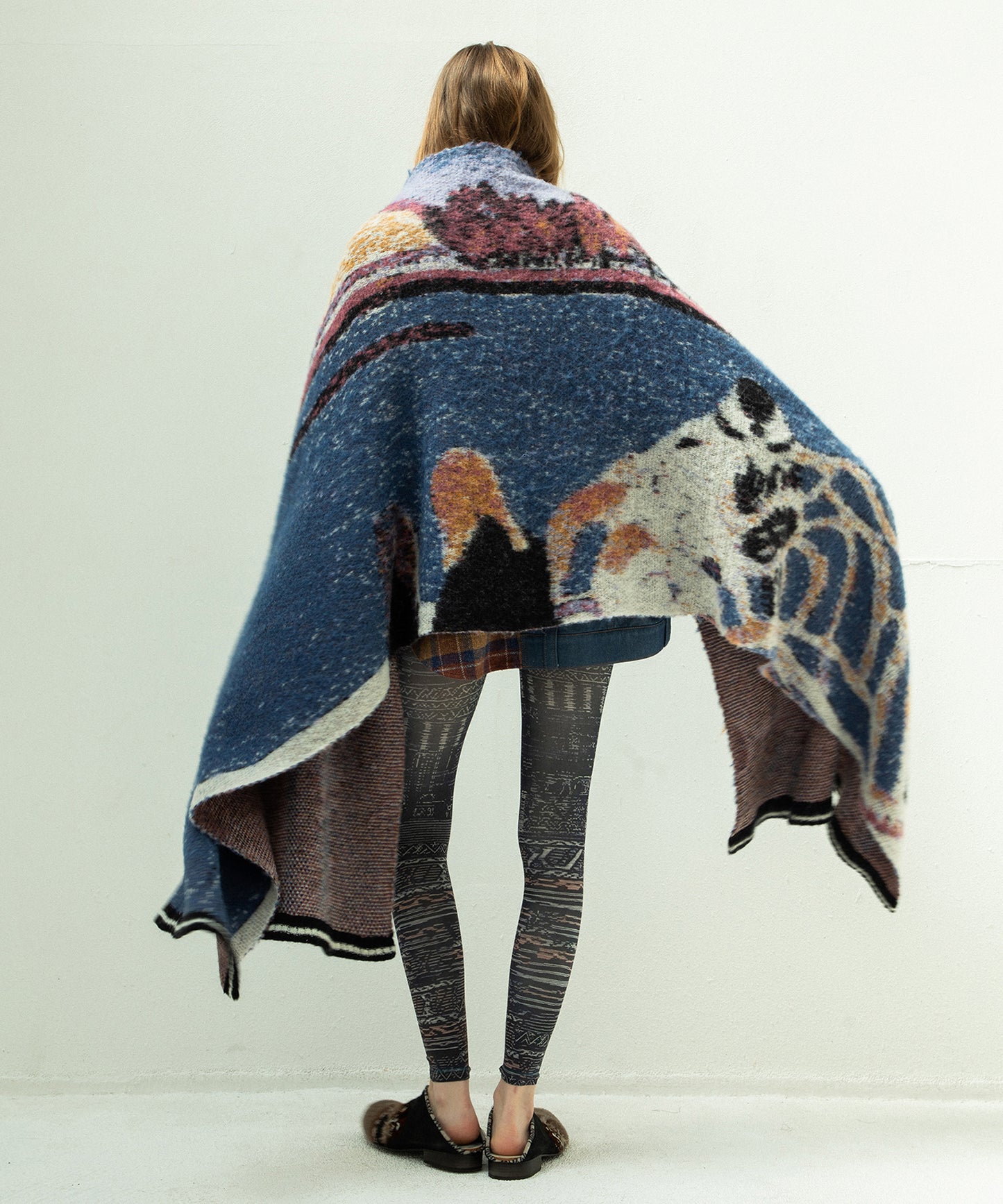 STAR MOHAIR KNIT BLANKET