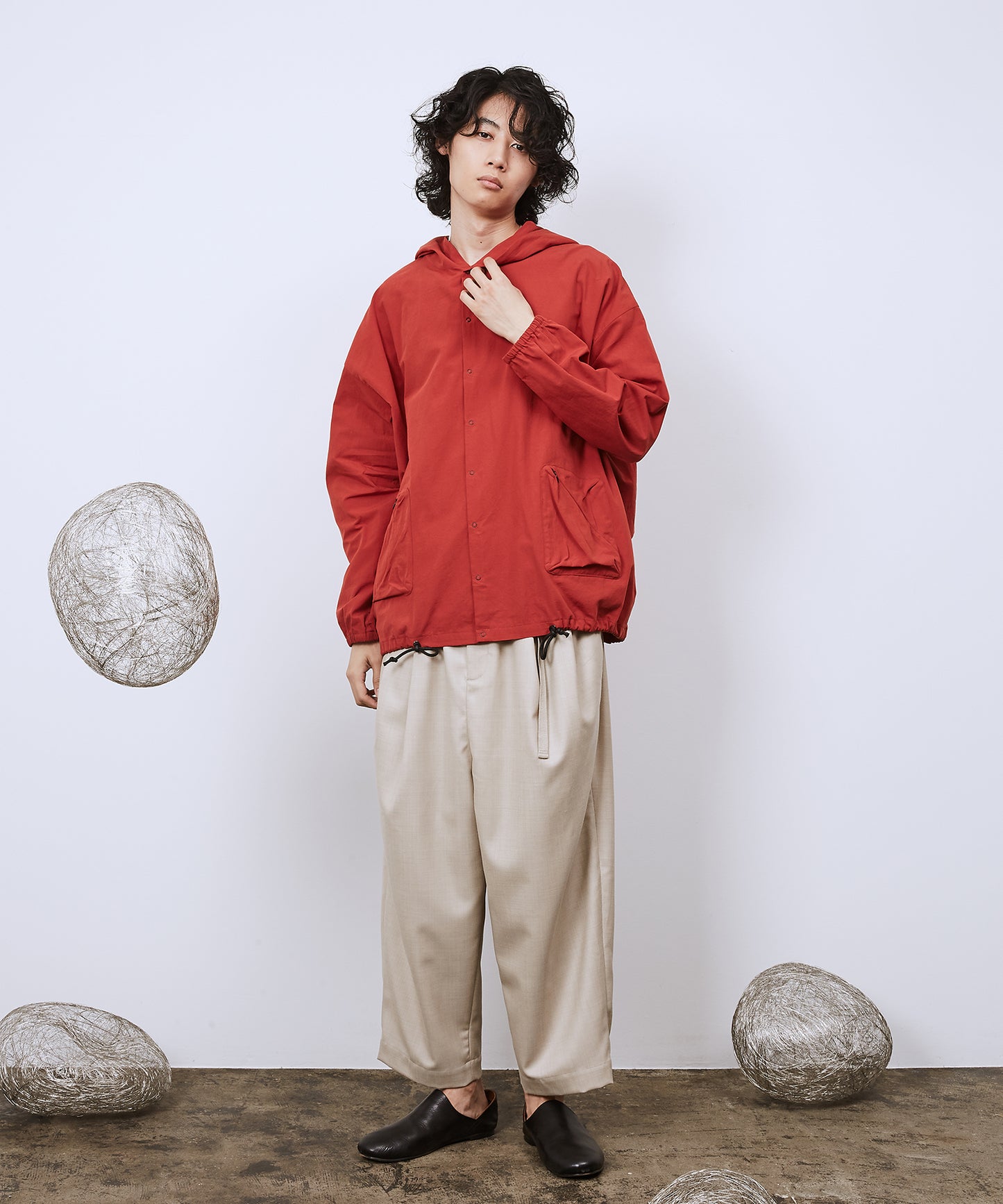 ワイドフーディーシャツ