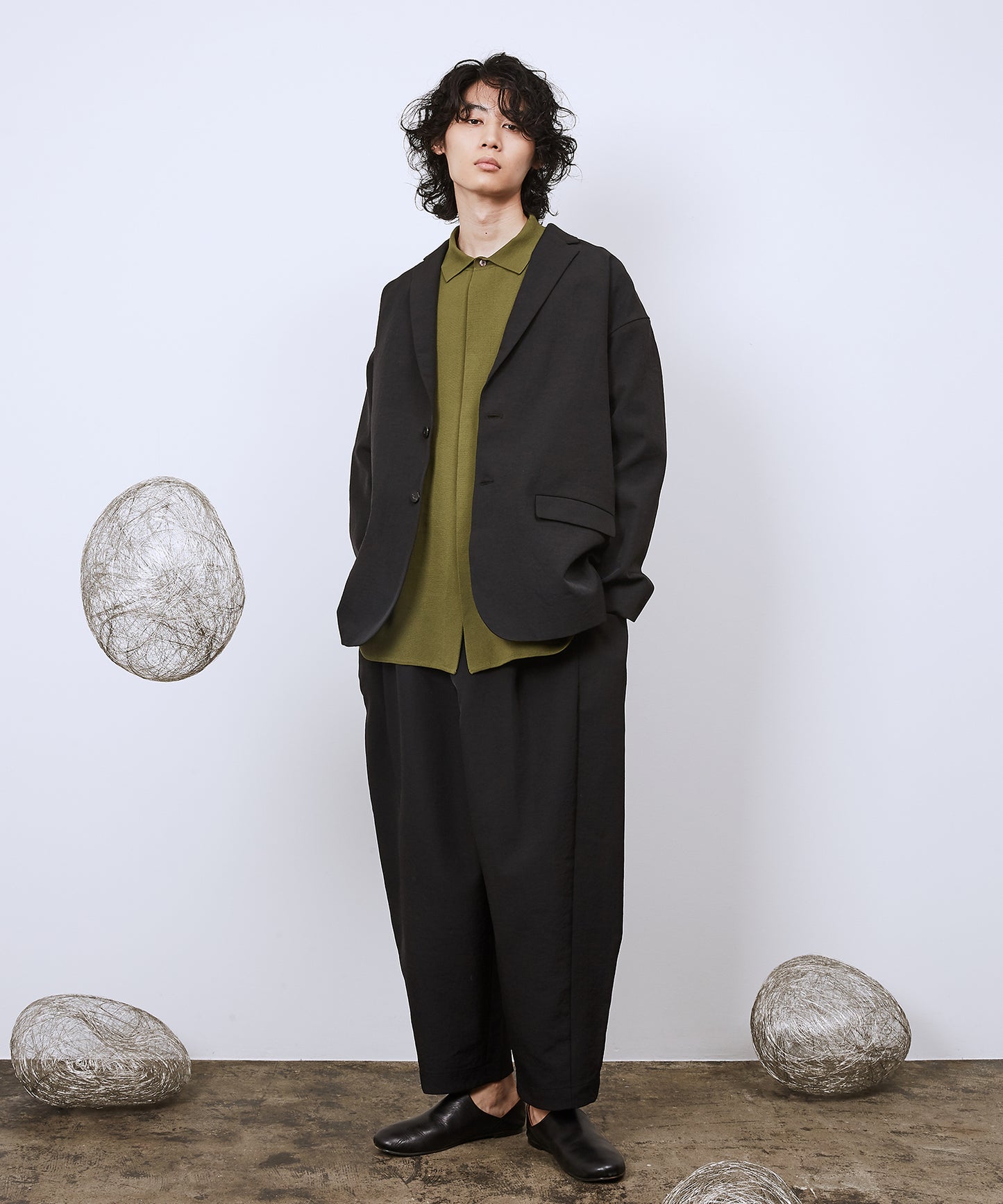 プレーンニットSスリーブシャツ