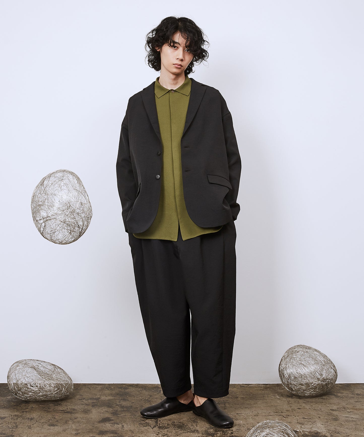 プレーンニットSスリーブシャツ