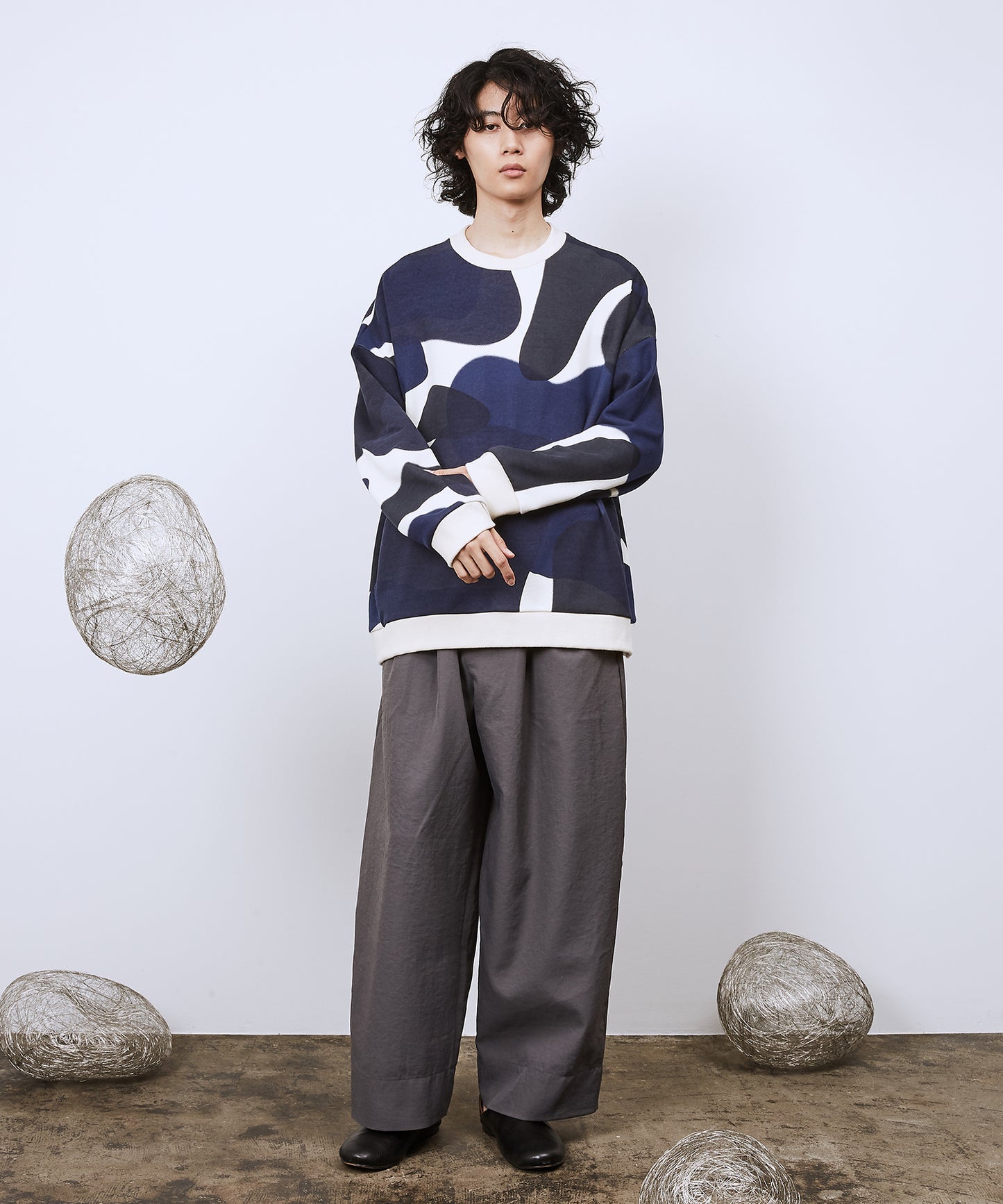リキッドバブルラップリブワイドSWシャツ