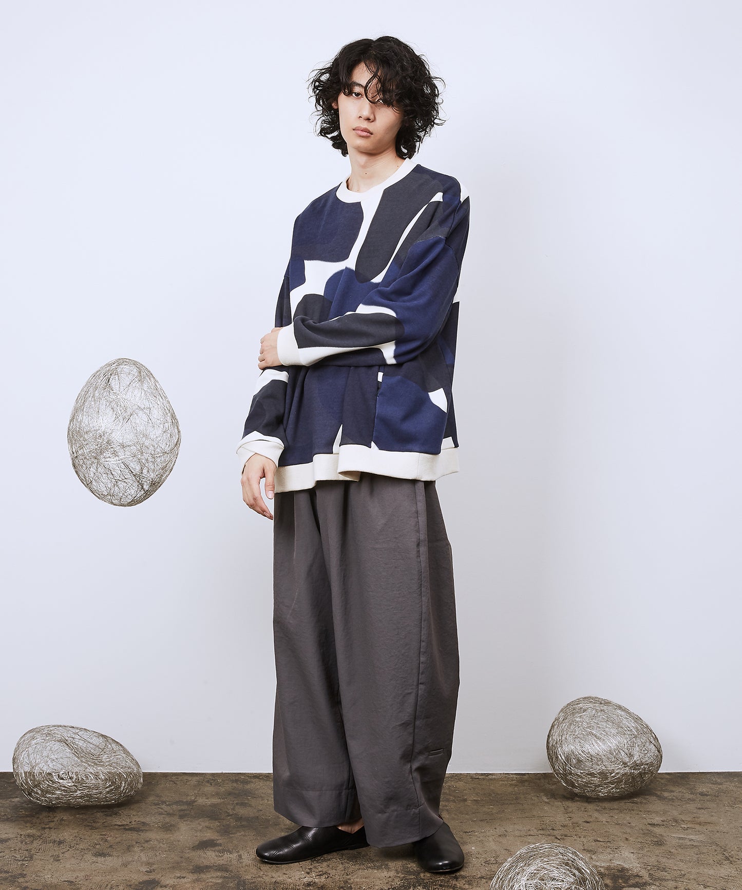 リキッドバブルラップリブワイドSWシャツ