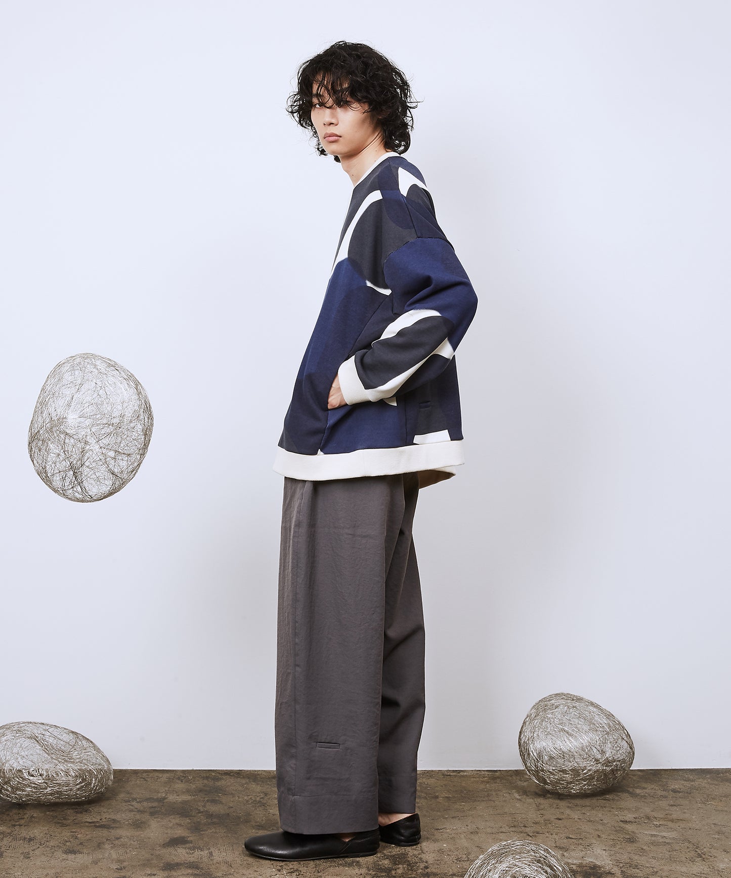 リキッドバブルラップリブワイドSWシャツ