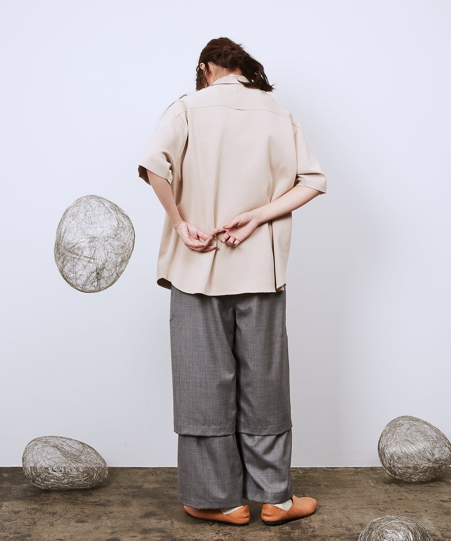 プレーンニットSスリーブシャツ