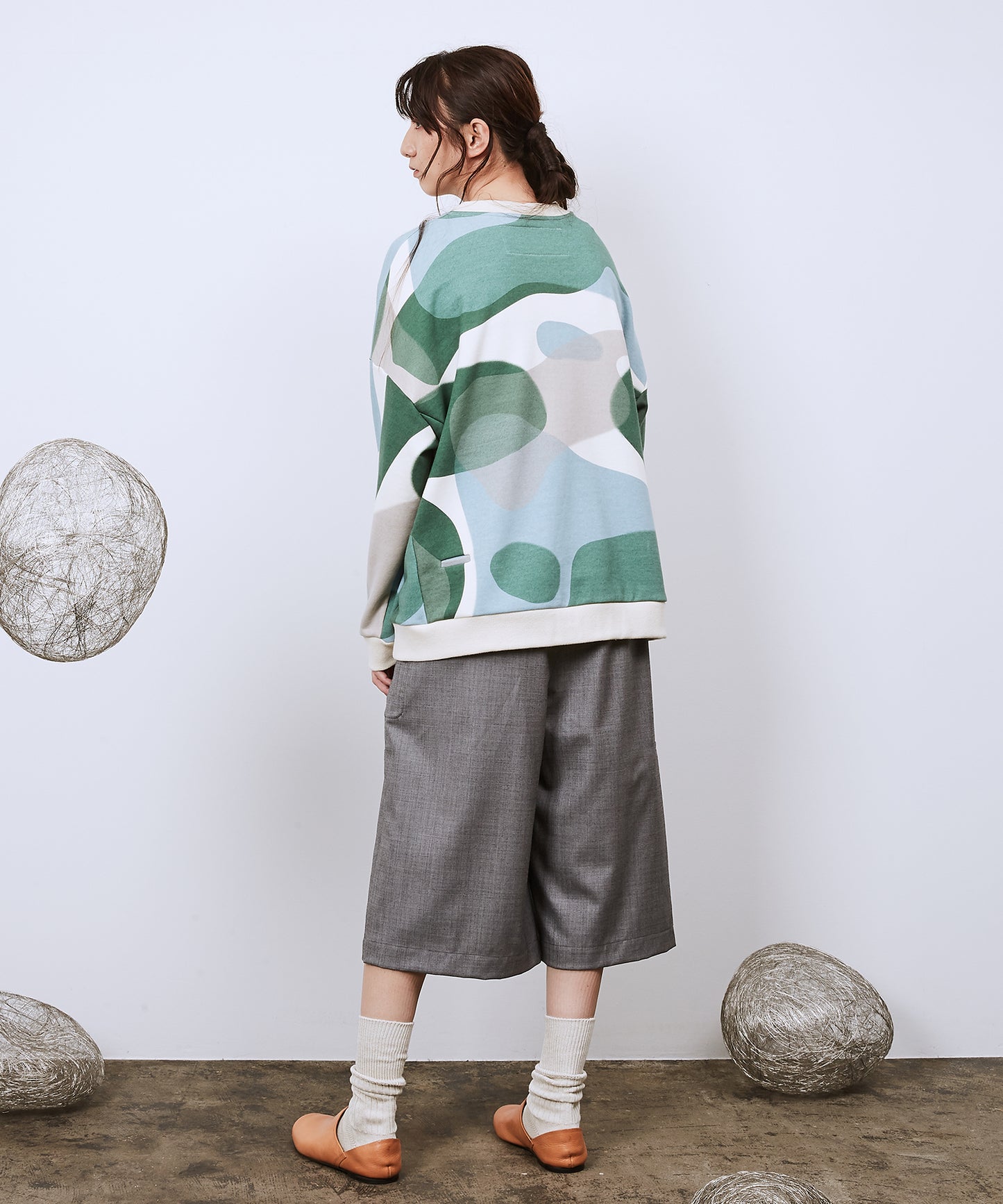 リキッドバブルラップリブワイドSWシャツ