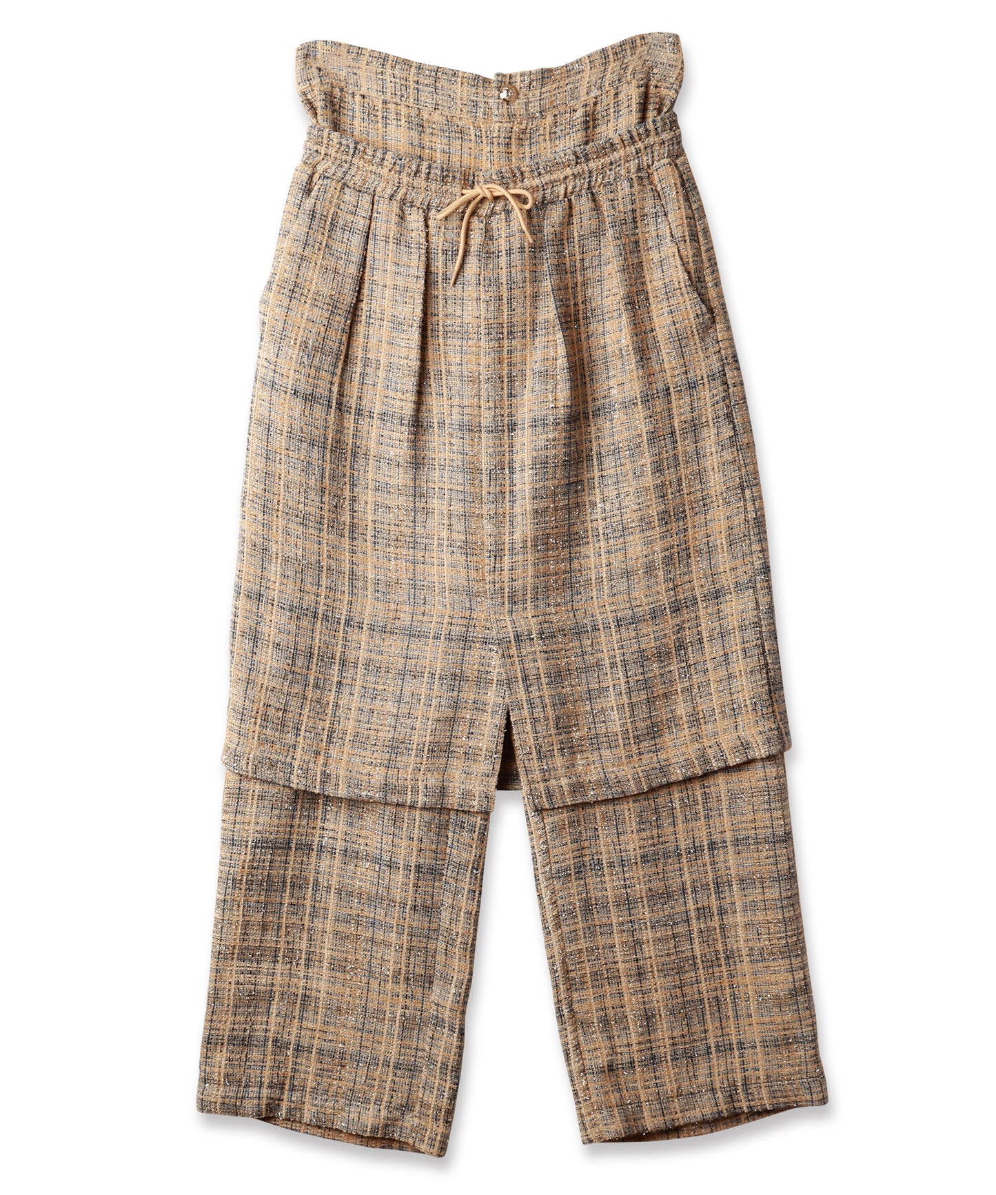 TWEED LAYERED PANTS
