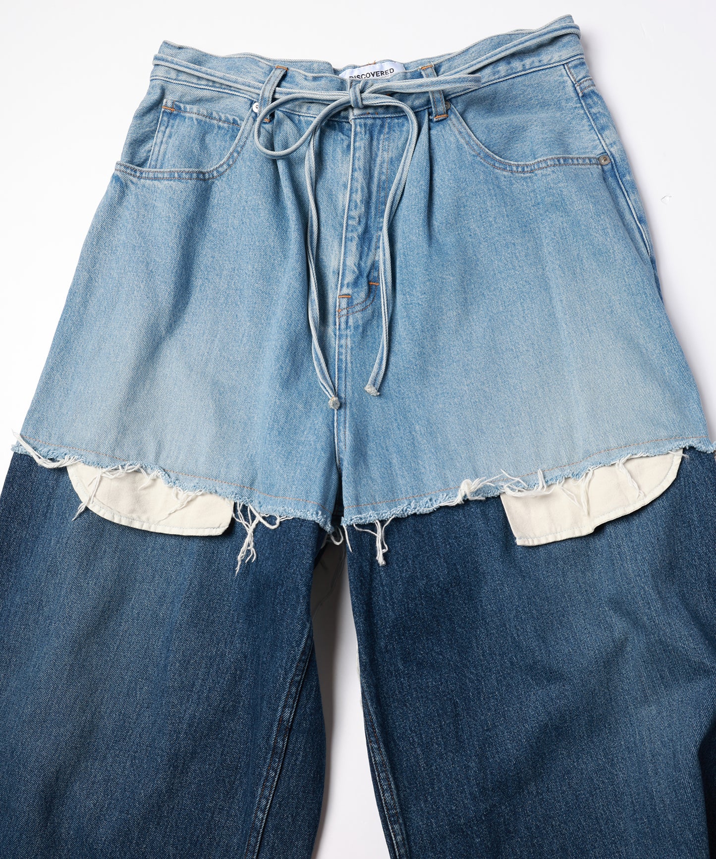 LAYERED DENIM PANTS