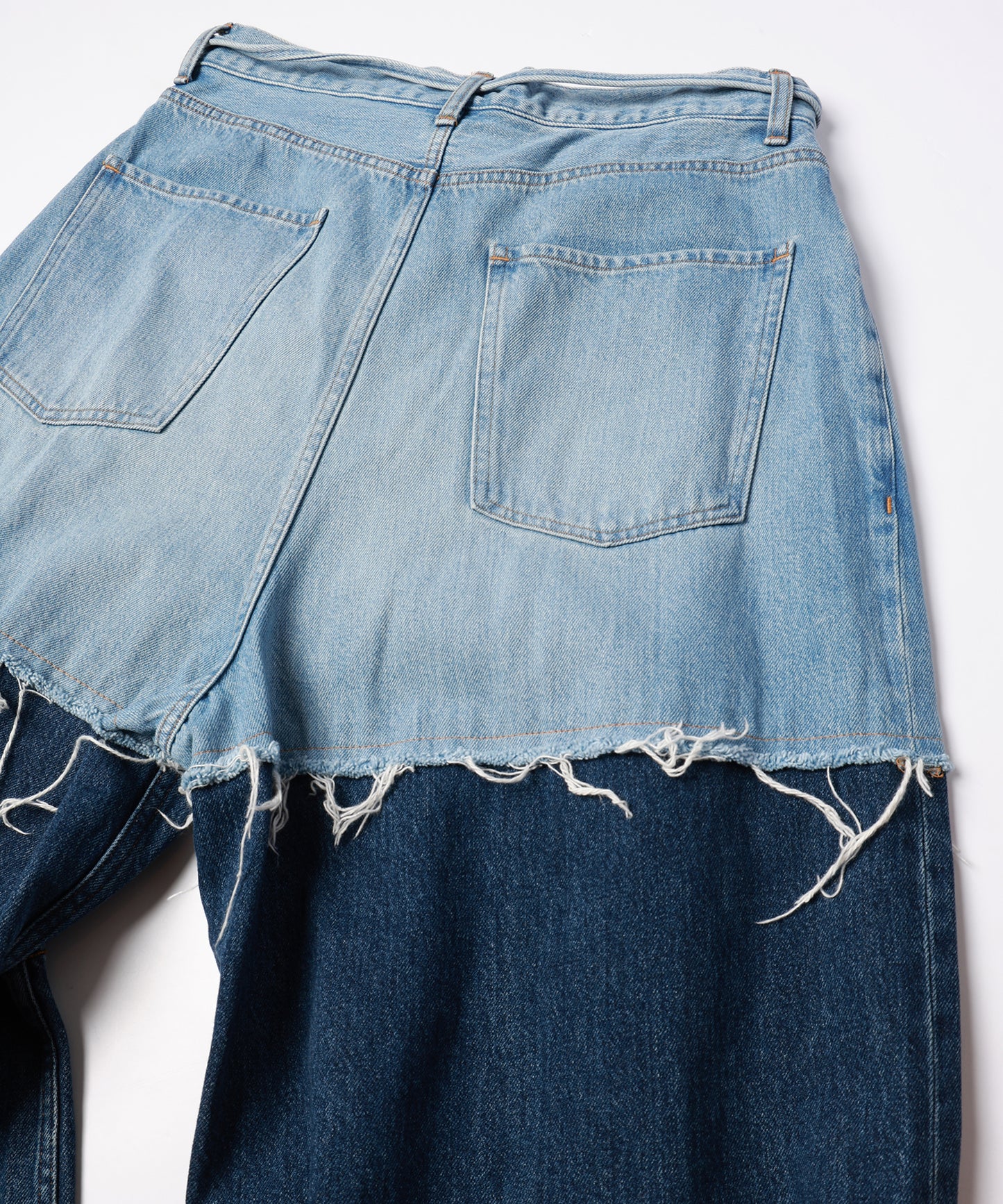 LAYERED DENIM PANTS