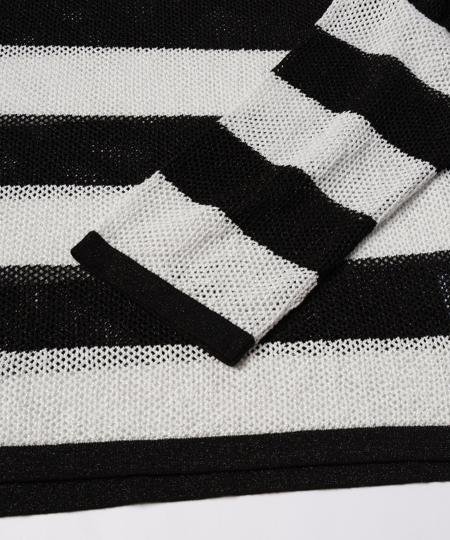 MESH LAME PULLOVER KNIT