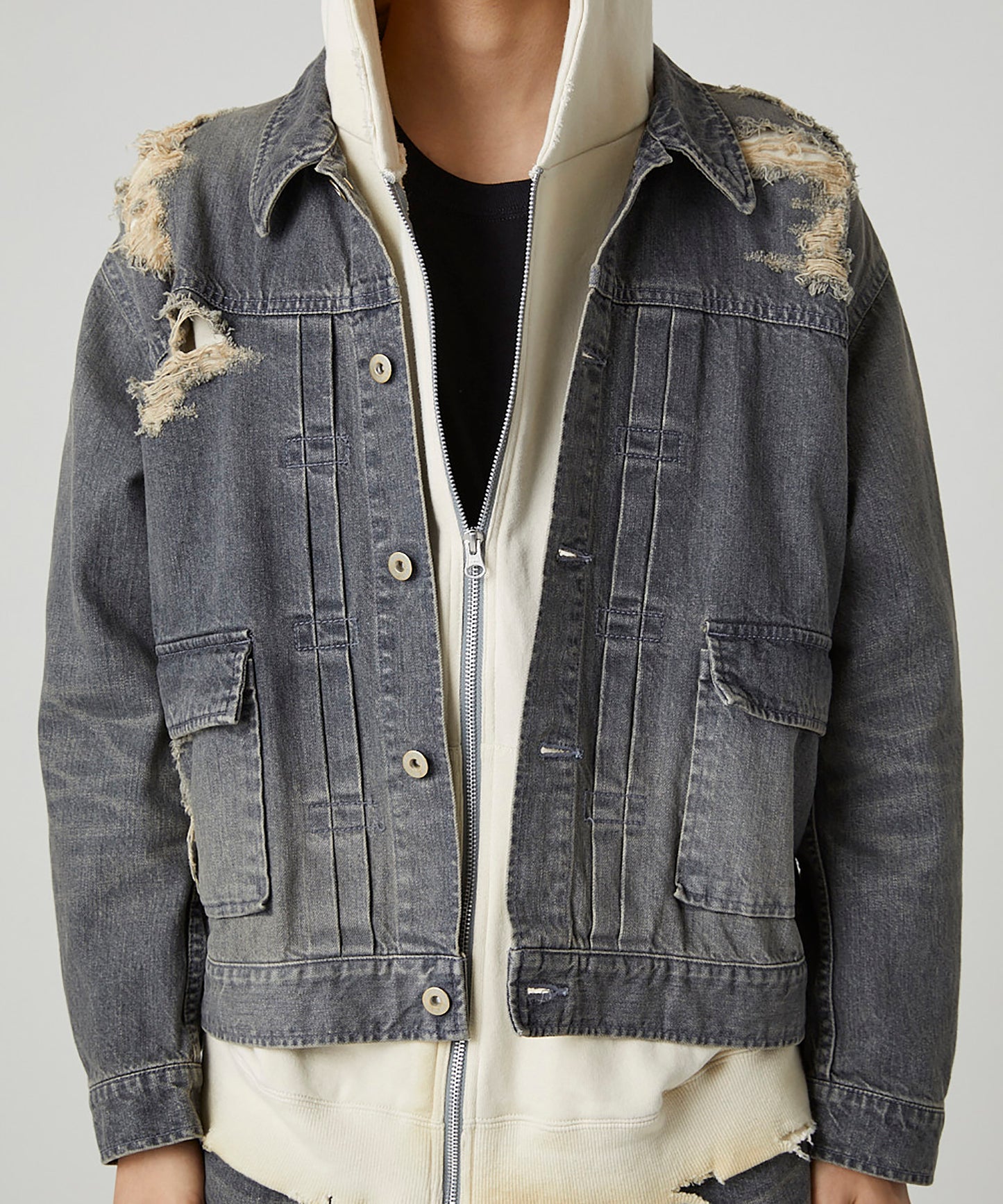BORO DENIM BLOUSON