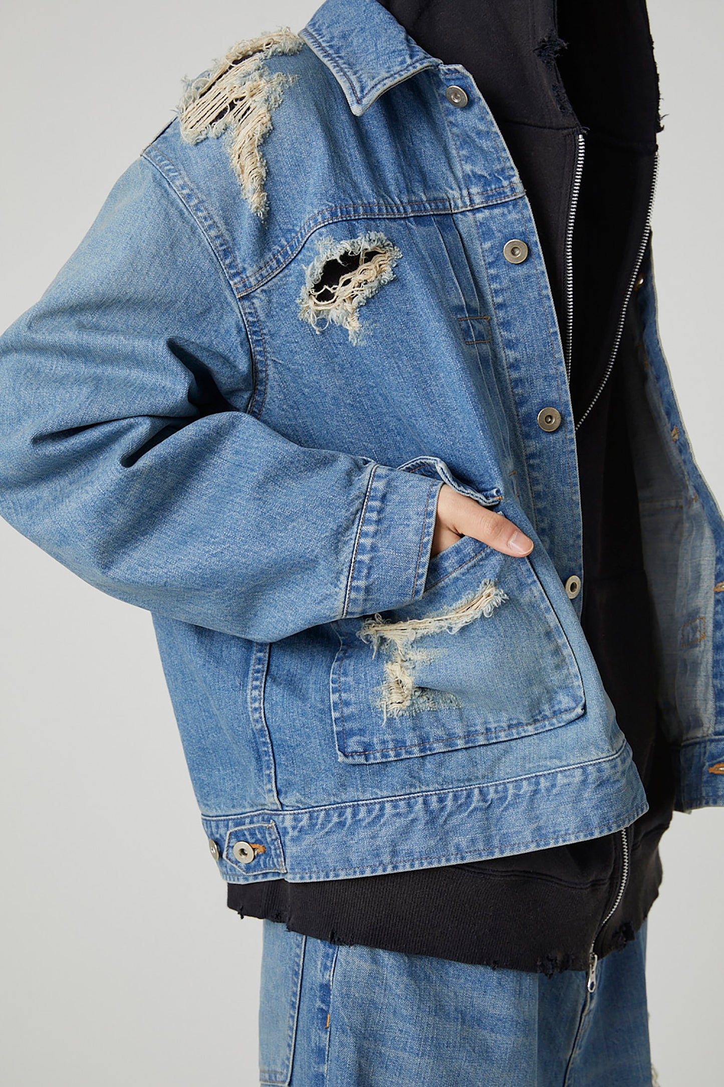 BORO DENIM BLOUSON