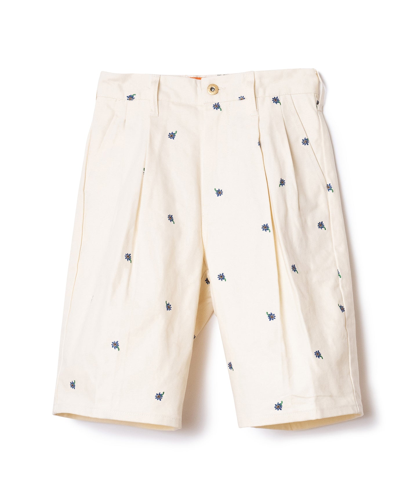 FLOWER EMBROIDERY TUCK SHORTS( feat.UNIVERSALOVERALL)