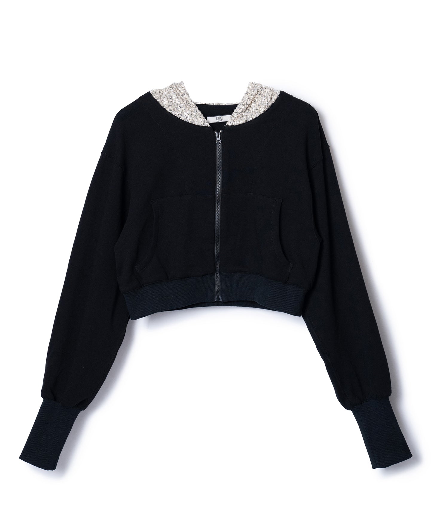 GLITTER ZIP-UP HOODIE