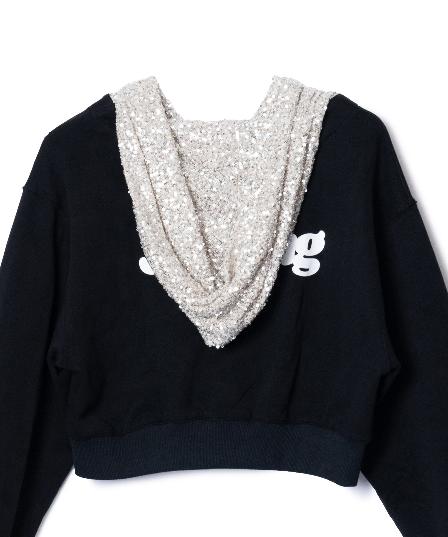 GLITTER ZIP-UP HOODIE