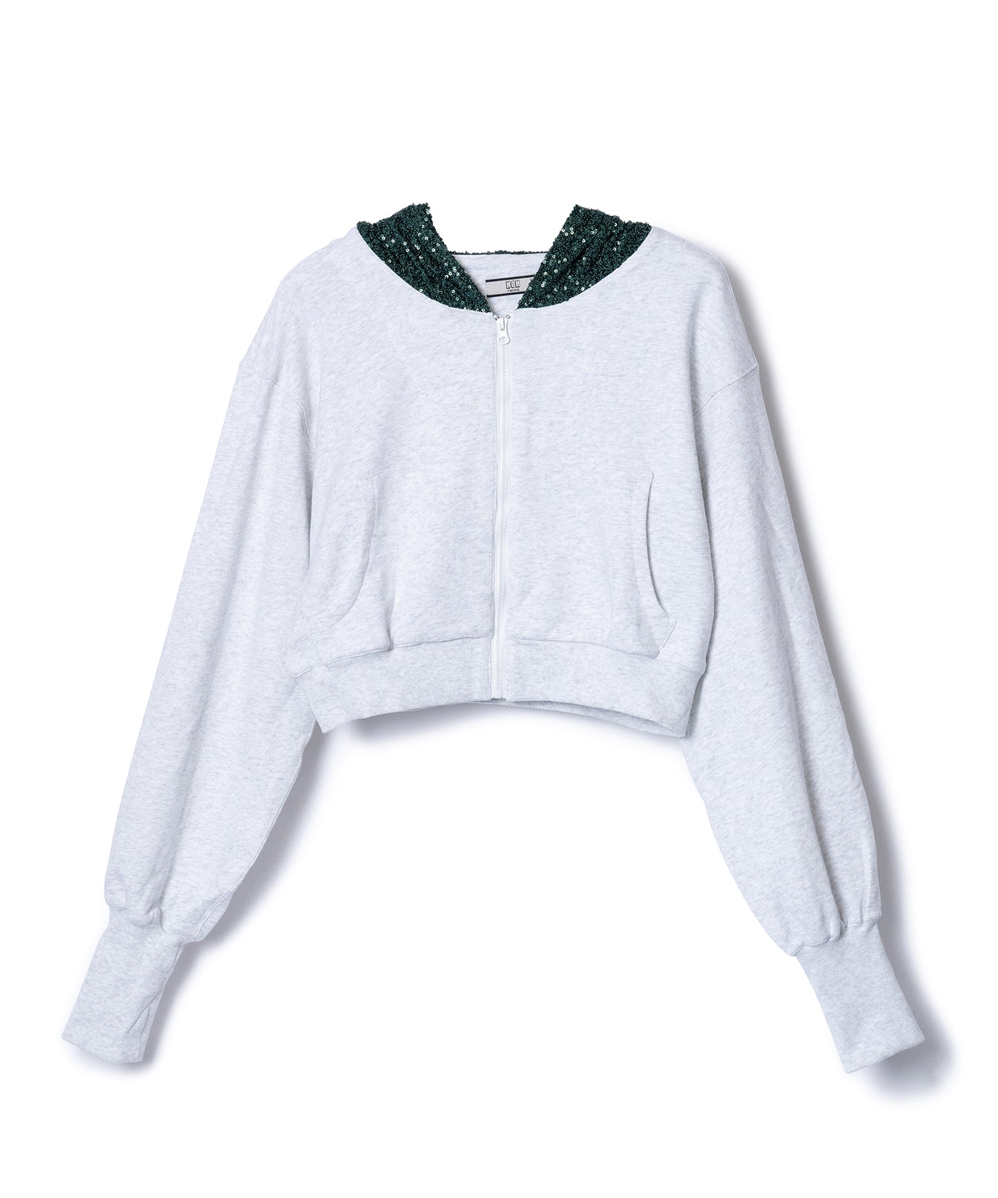 GLITTER ZIP-UP HOODIE