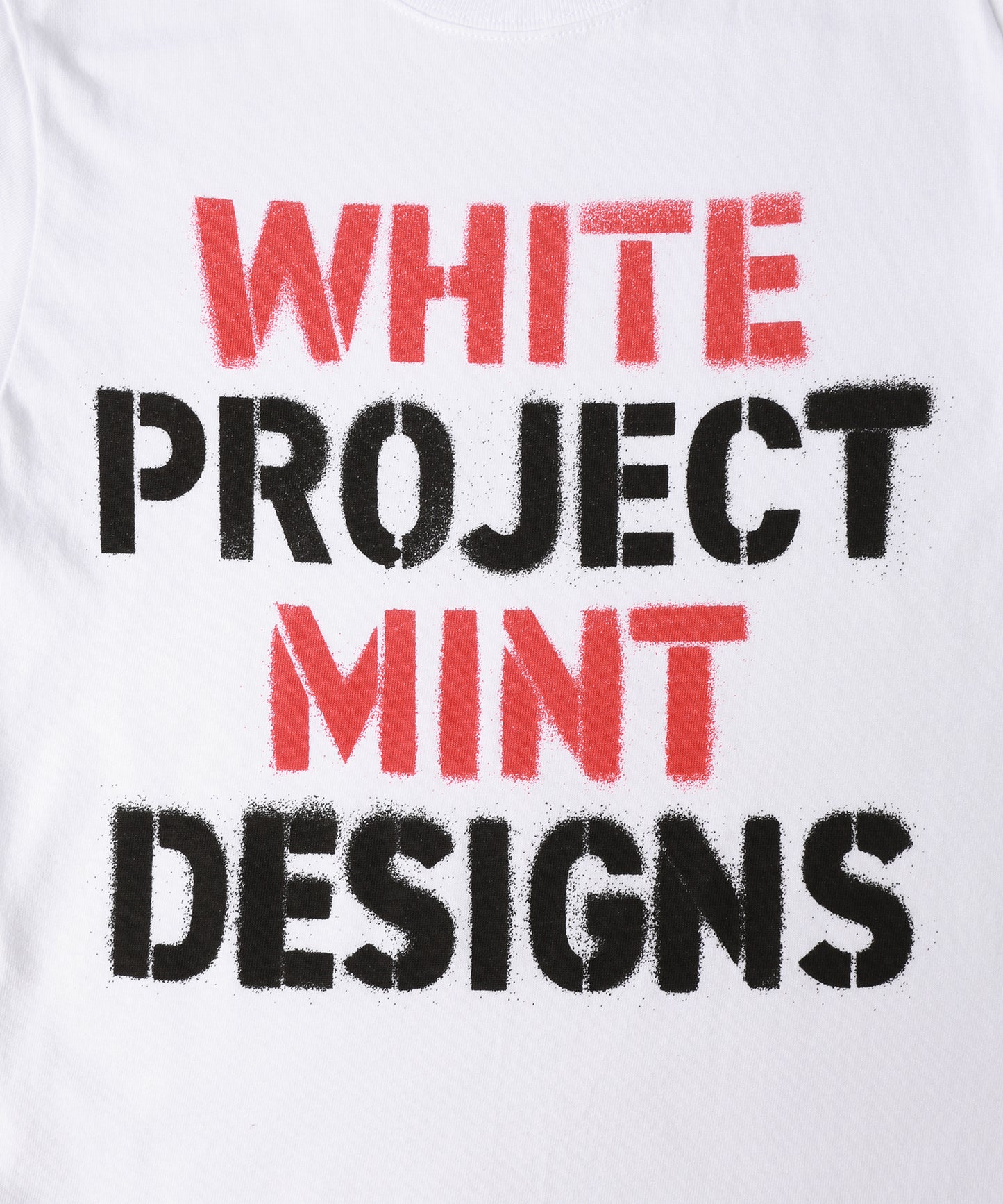 WHITE PROJECT"STENCIL PRINT T-SHIRT / ホワイトプロジェクトステンシルプリントTシャツ
