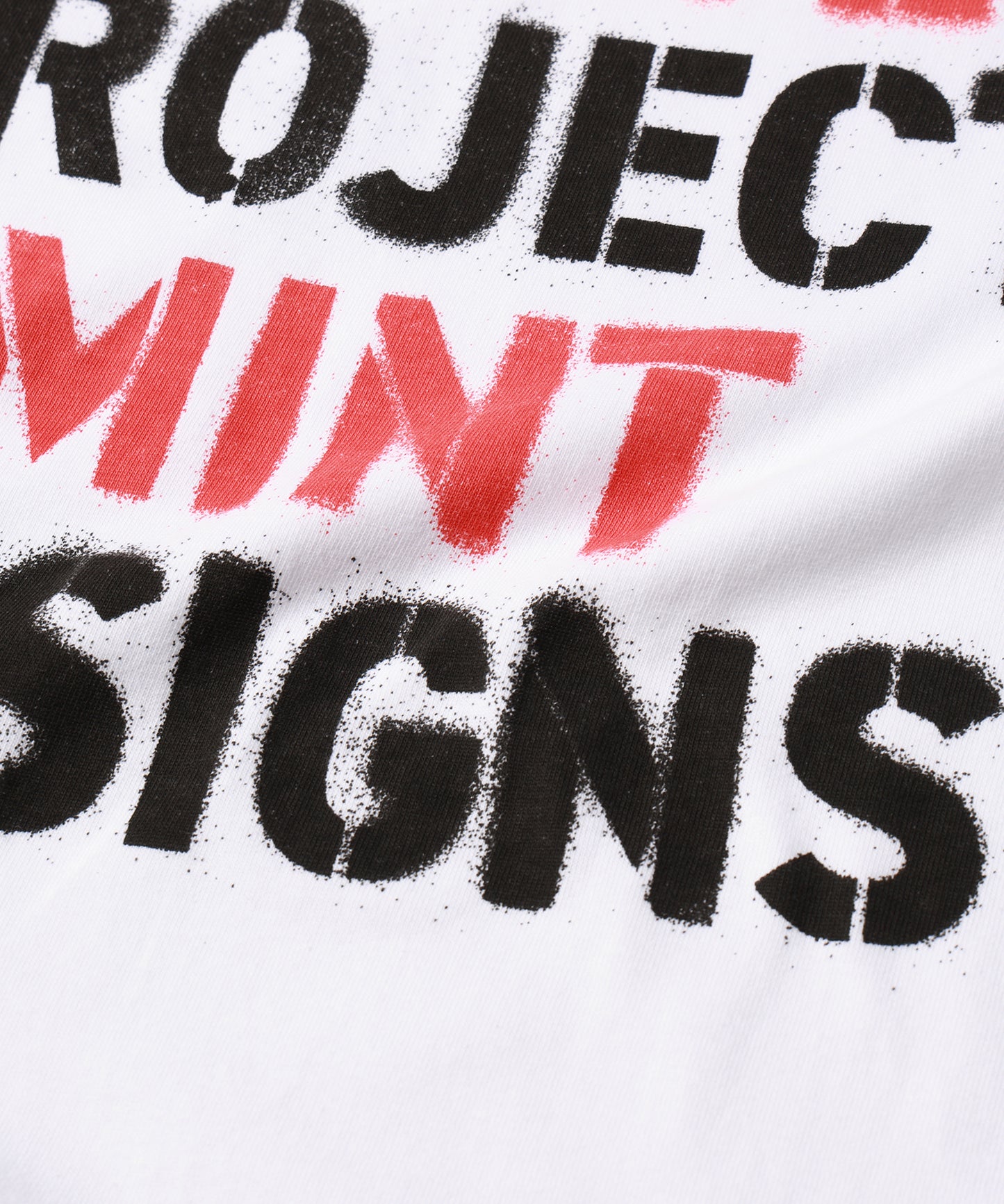 WHITE PROJECT"STENCIL PRINT T-SHIRT / ホワイトプロジェクトステンシルプリントTシャツ