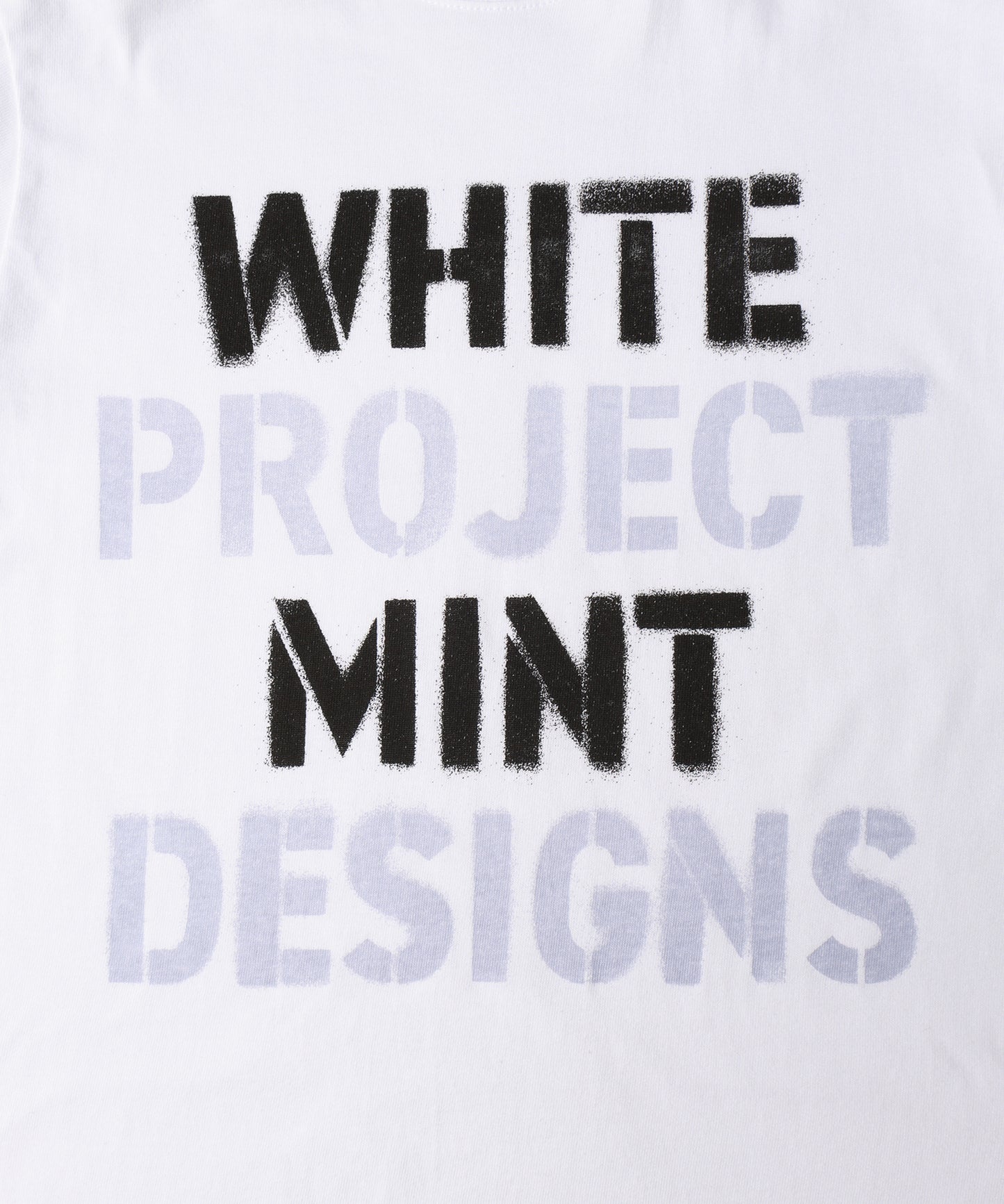 WHITE PROJECT"STENCIL PRINT T-SHIRT / ホワイトプロジェクトステンシルプリントTシャツ