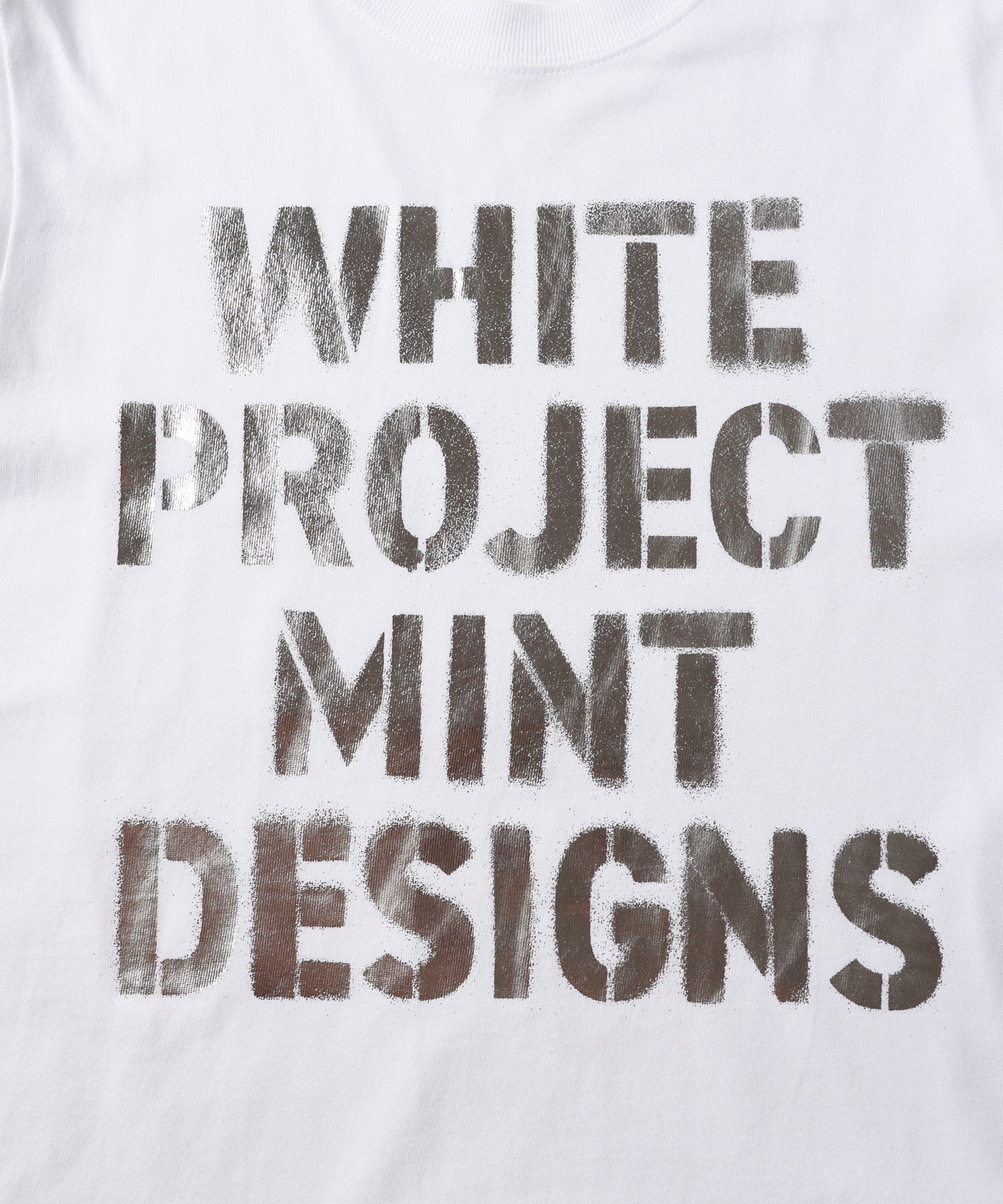 WHITE PROJECT"STENCIL PRINT T-SHIRT / ホワイトプロジェクトステンシルプリントTシャツ