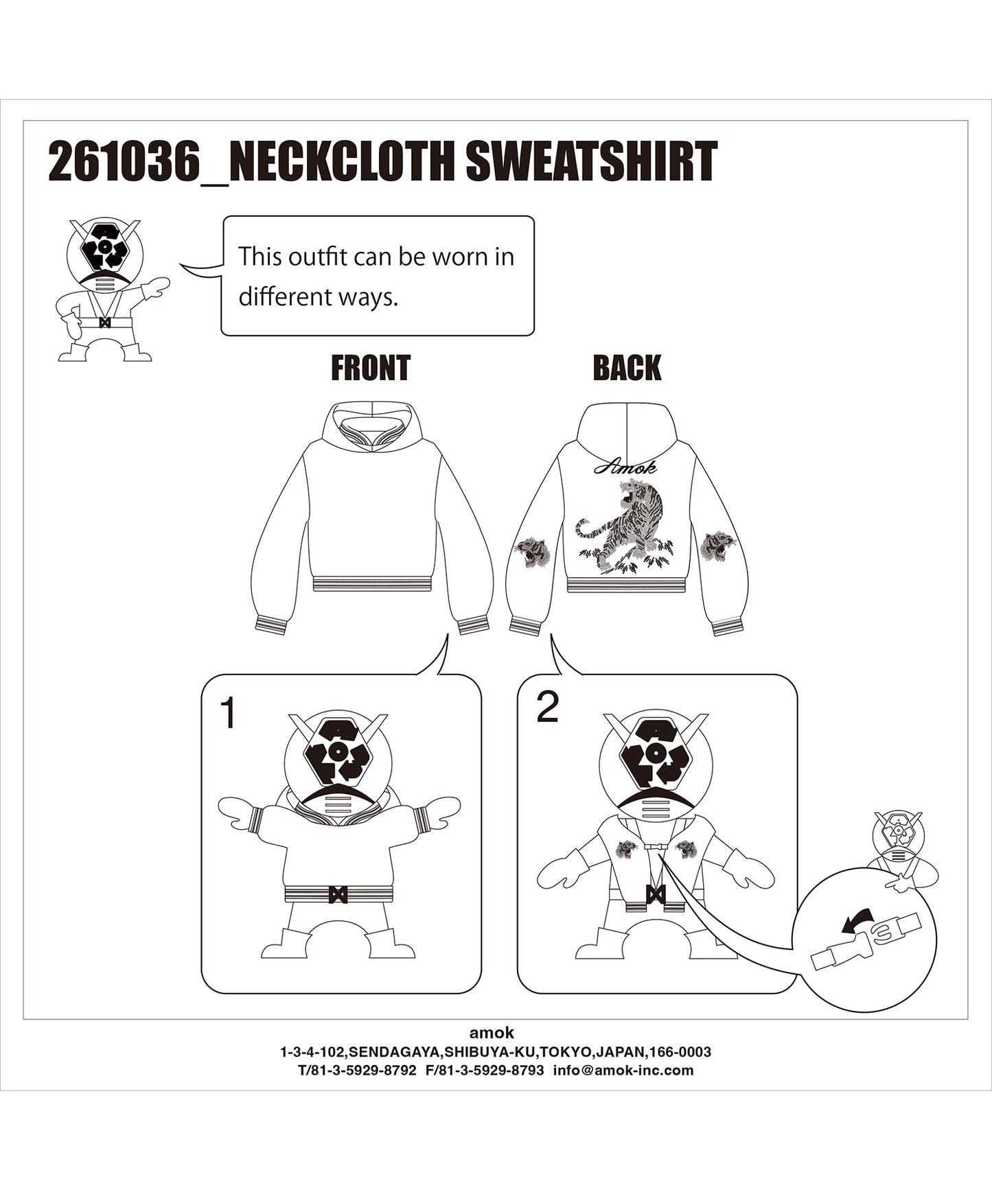 NECKCLOTH SWEATSHIRT