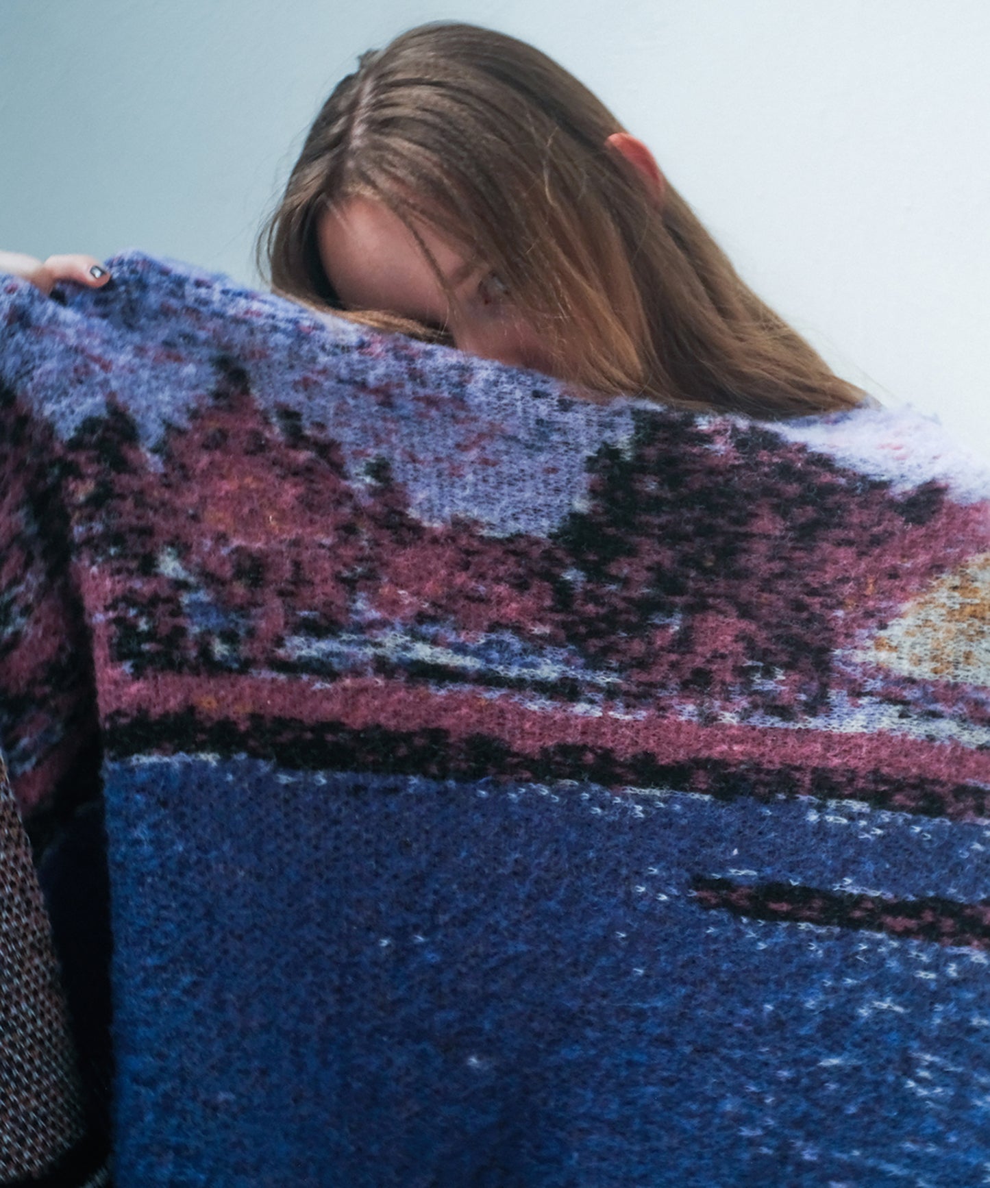 STAR MOHAIR KNIT BLANKET