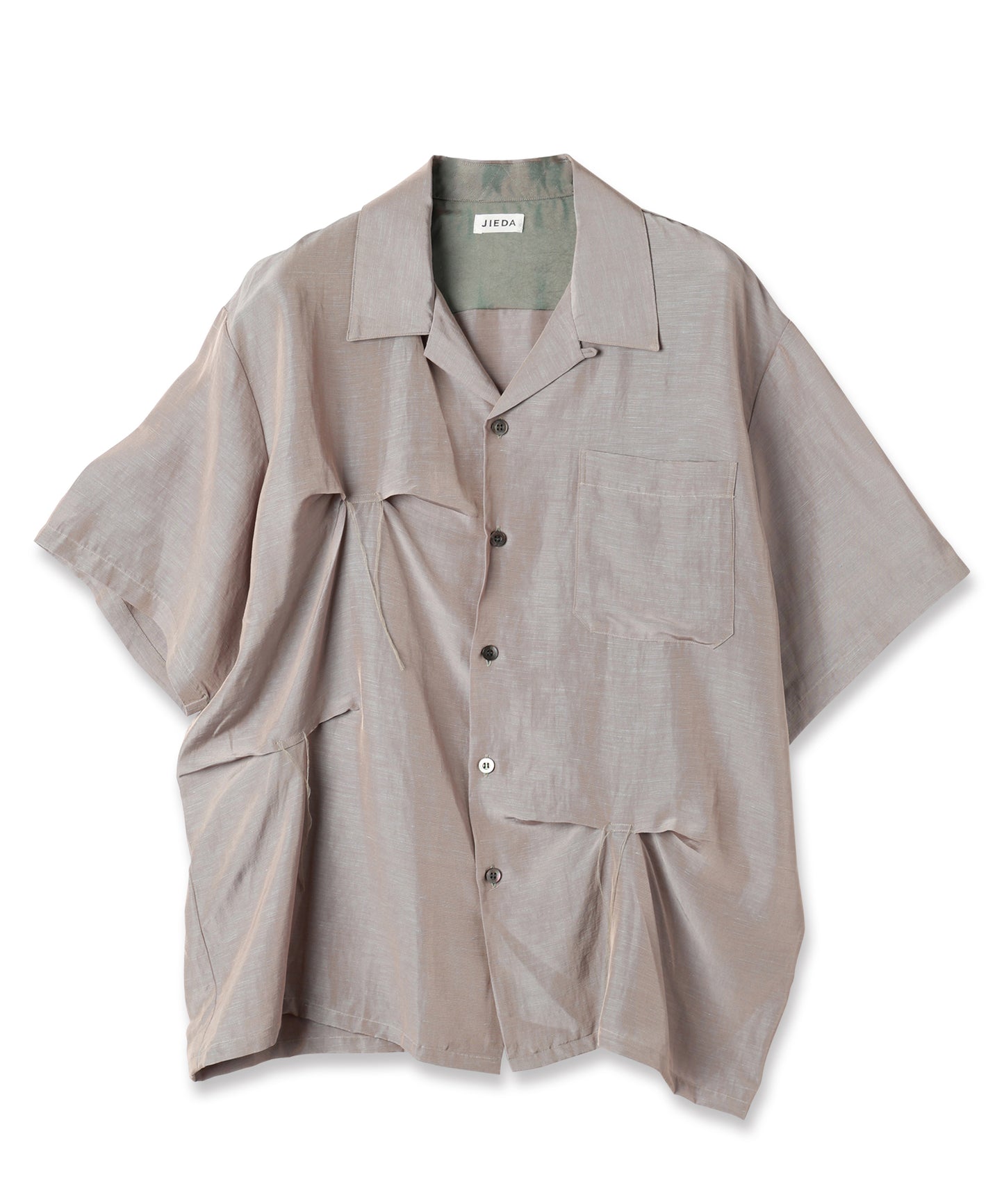 HAND STITCH OPEN COLLAR SHIRT S/S