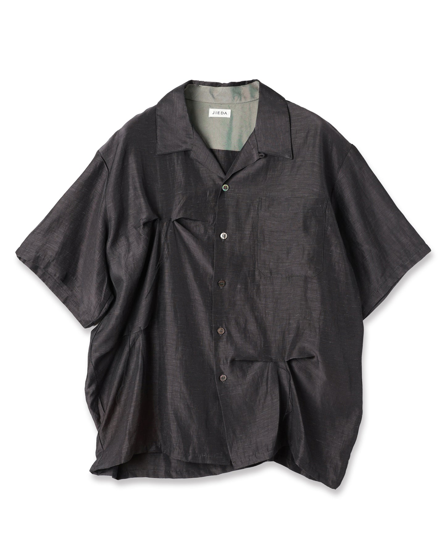 HAND STITCH OPEN COLLAR SHIRT S/S