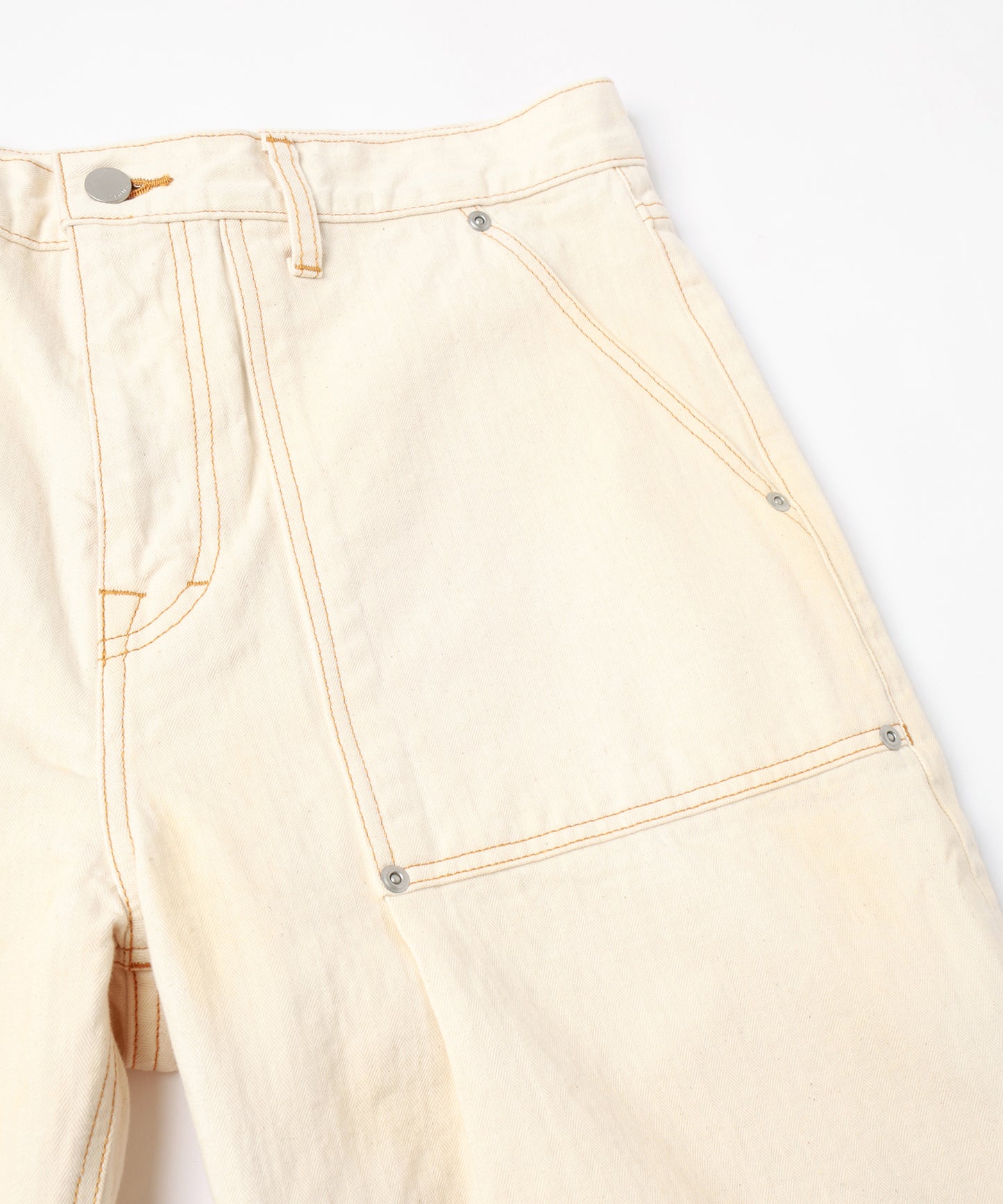 BAKER TUCK HERRINGBONE PANTS