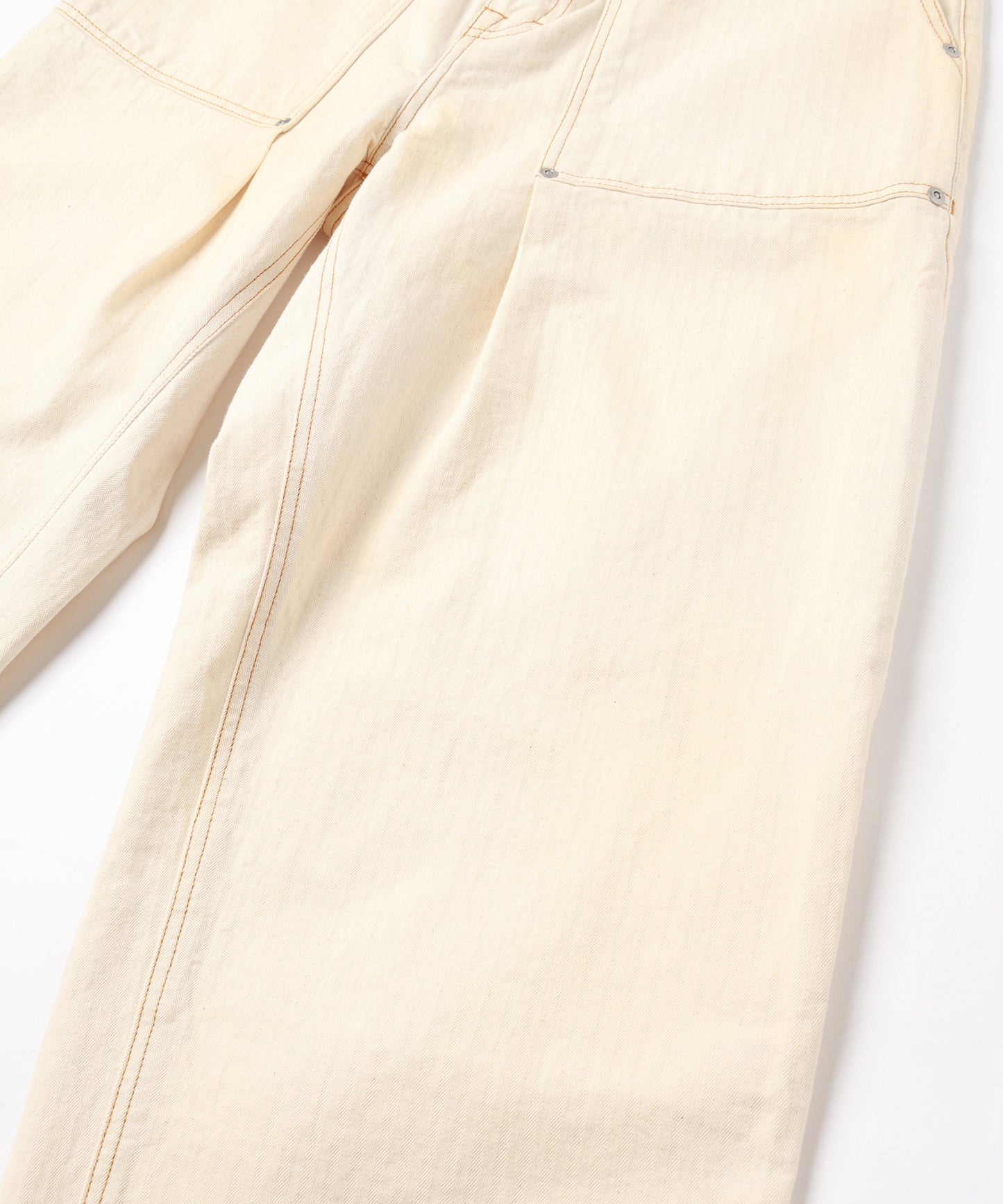 BAKER TUCK HERRINGBONE PANTS