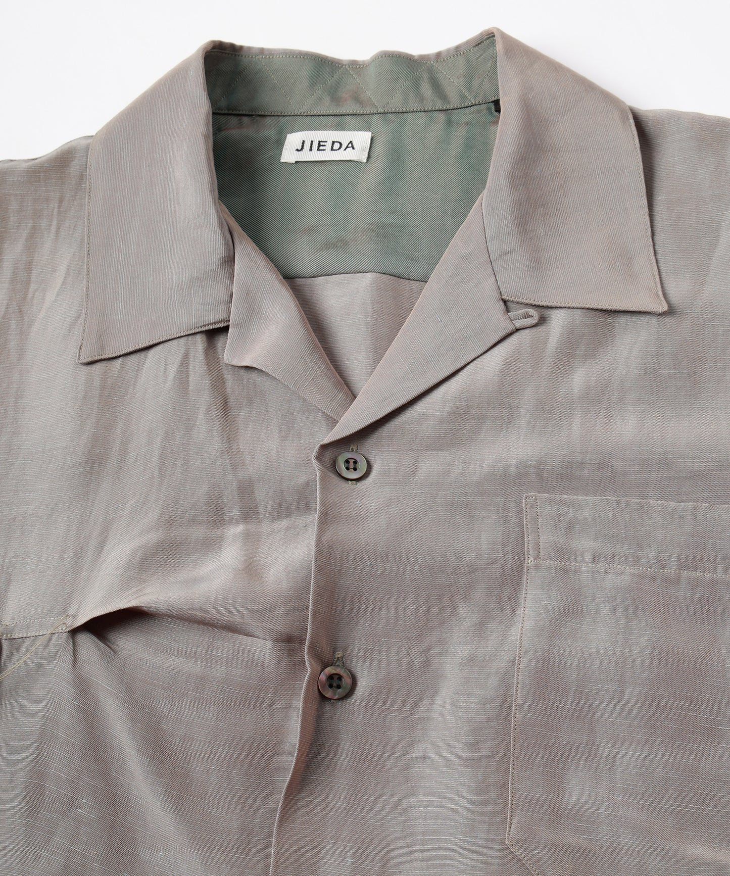HAND STITCH OPEN COLLAR SHIRT S/S