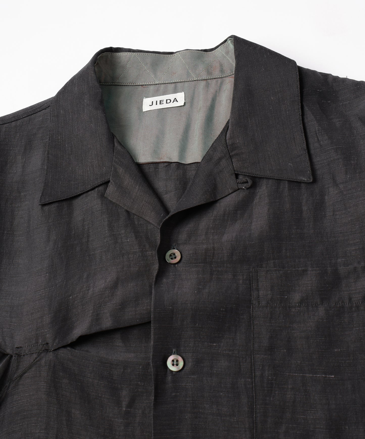 HAND STITCH OPEN COLLAR SHIRT S/S