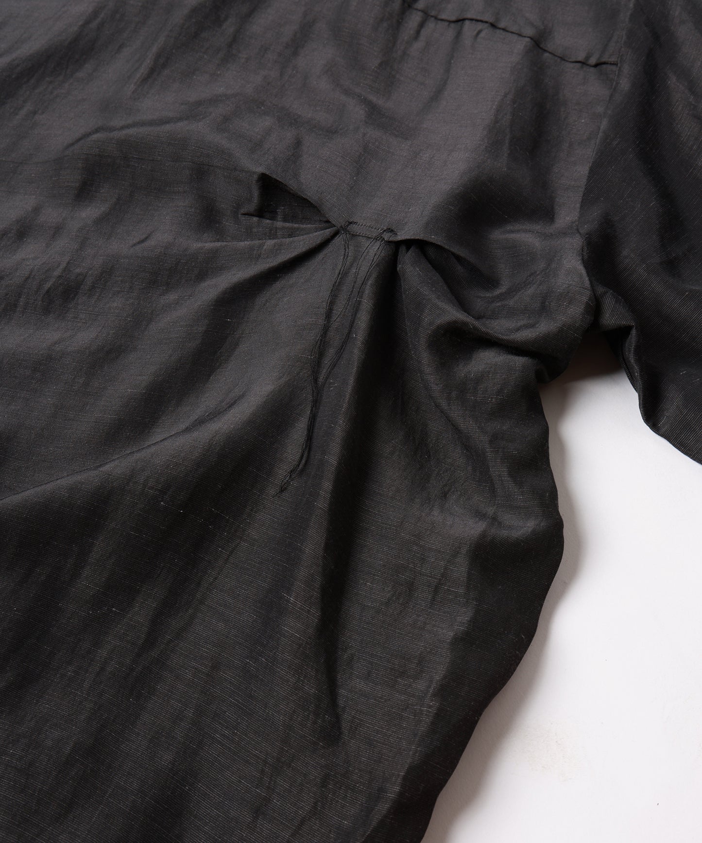 HAND STITCH OPEN COLLAR SHIRT S/S