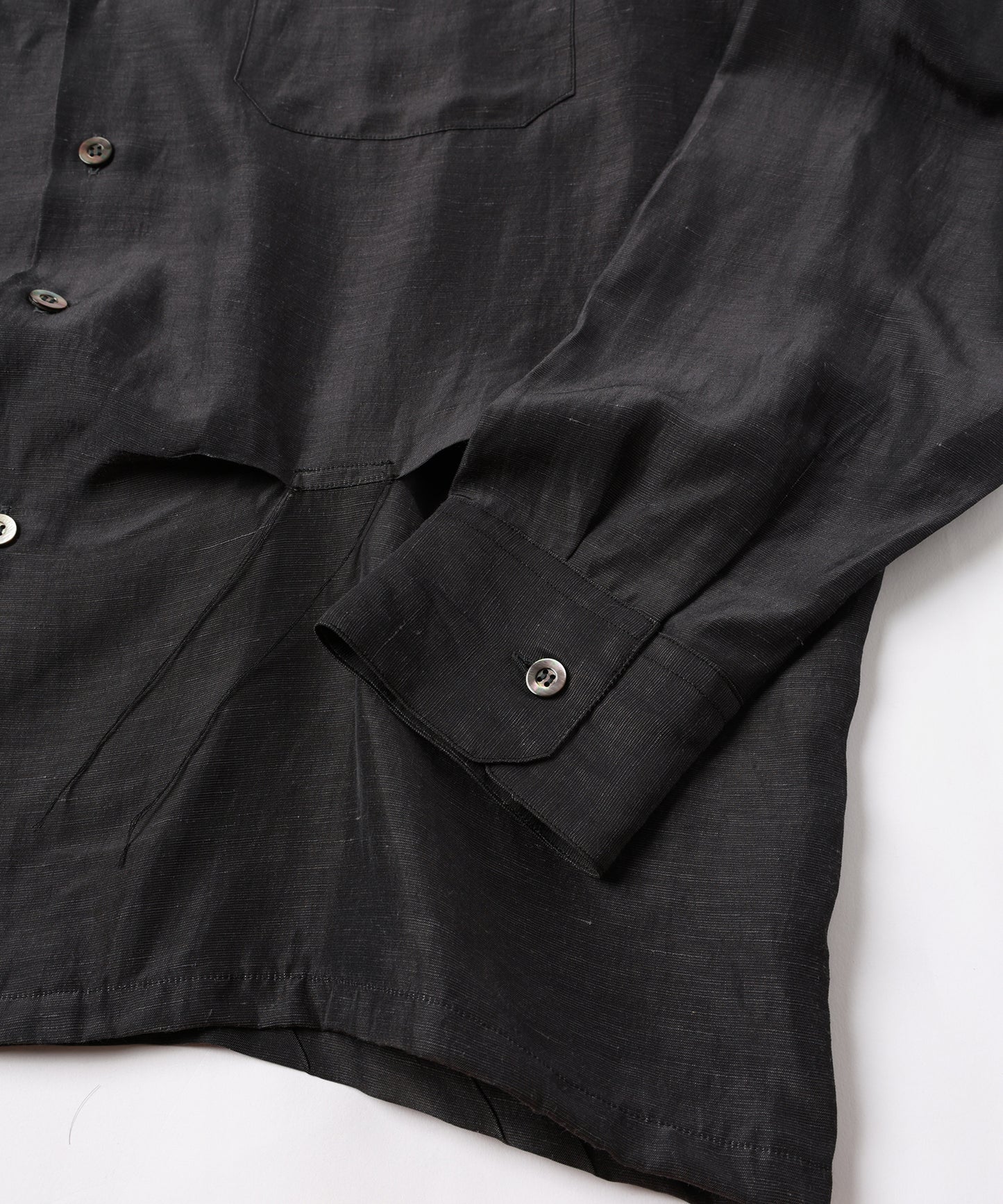 HAND STITCH OPEN COLLAR SHIRT