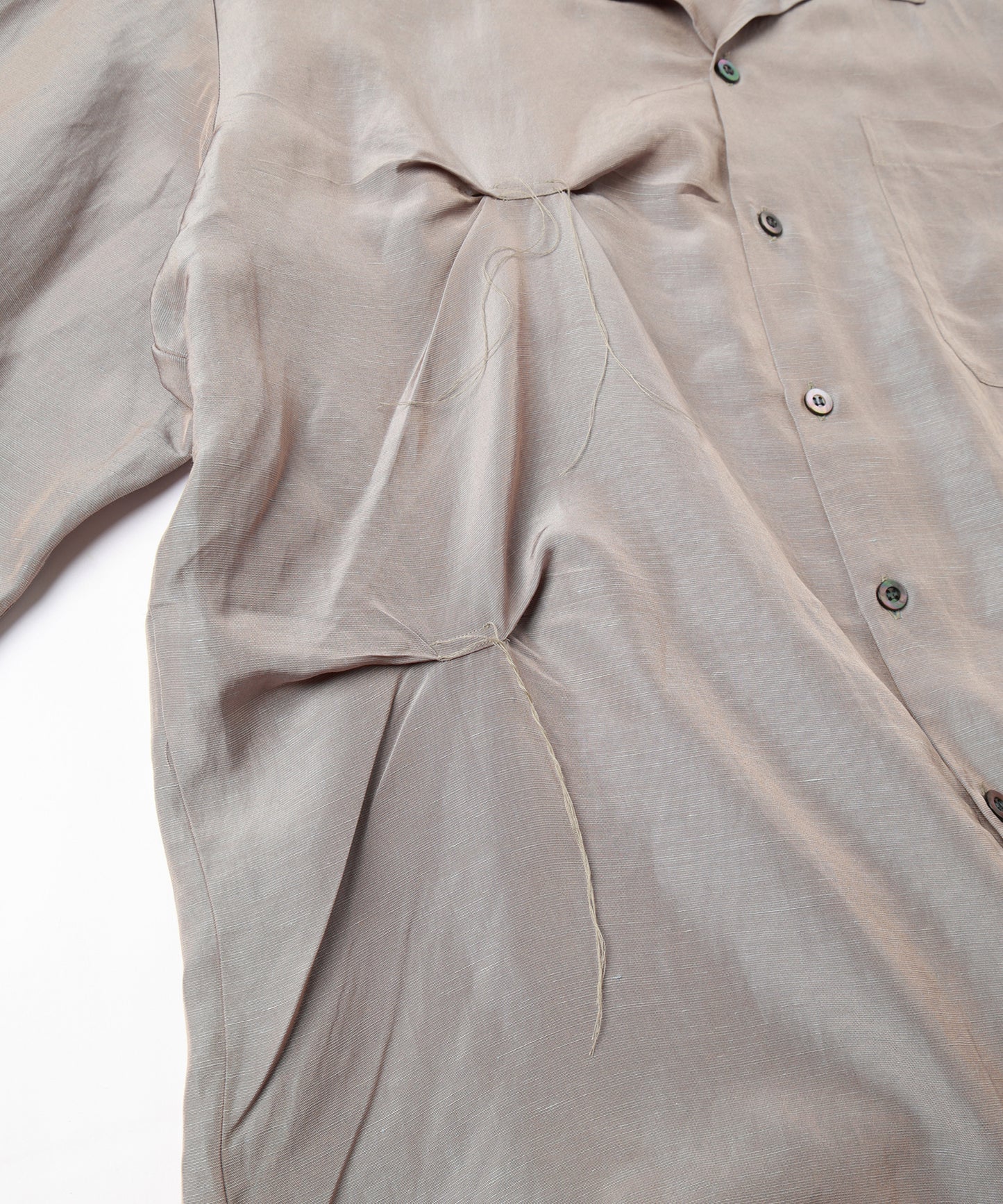HAND STITCH OPEN COLLAR SHIRT