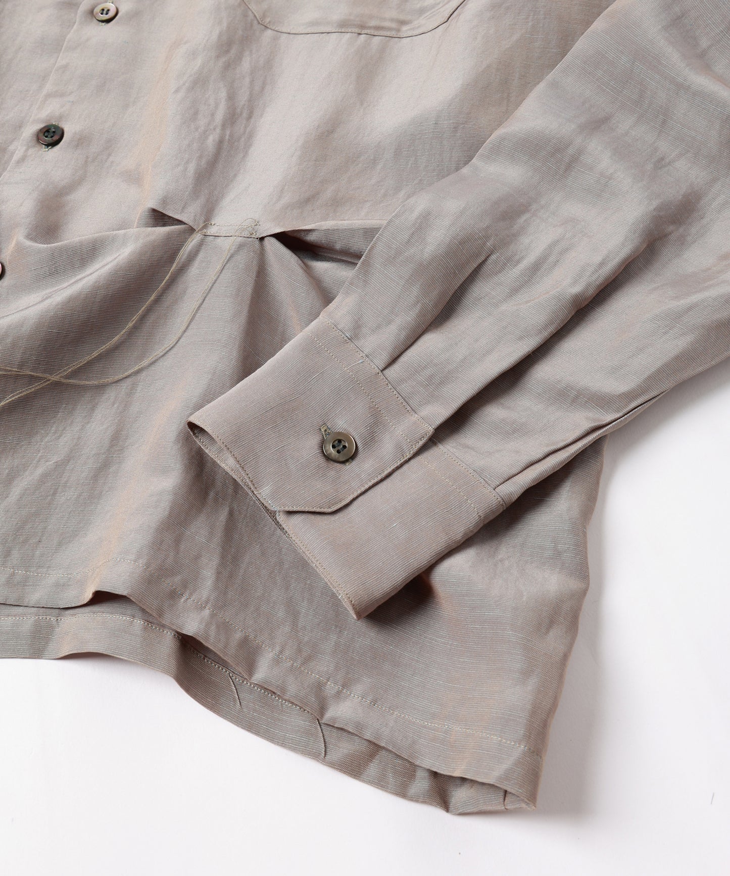 HAND STITCH OPEN COLLAR SHIRT