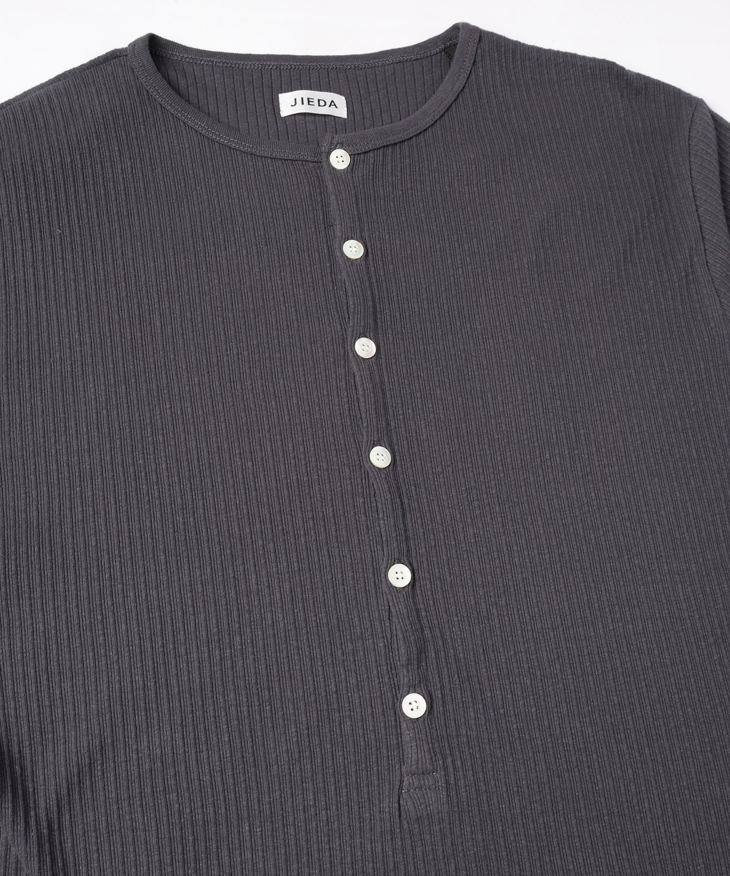 VINTAGE LIGHT RIB HENRY NECK L/S