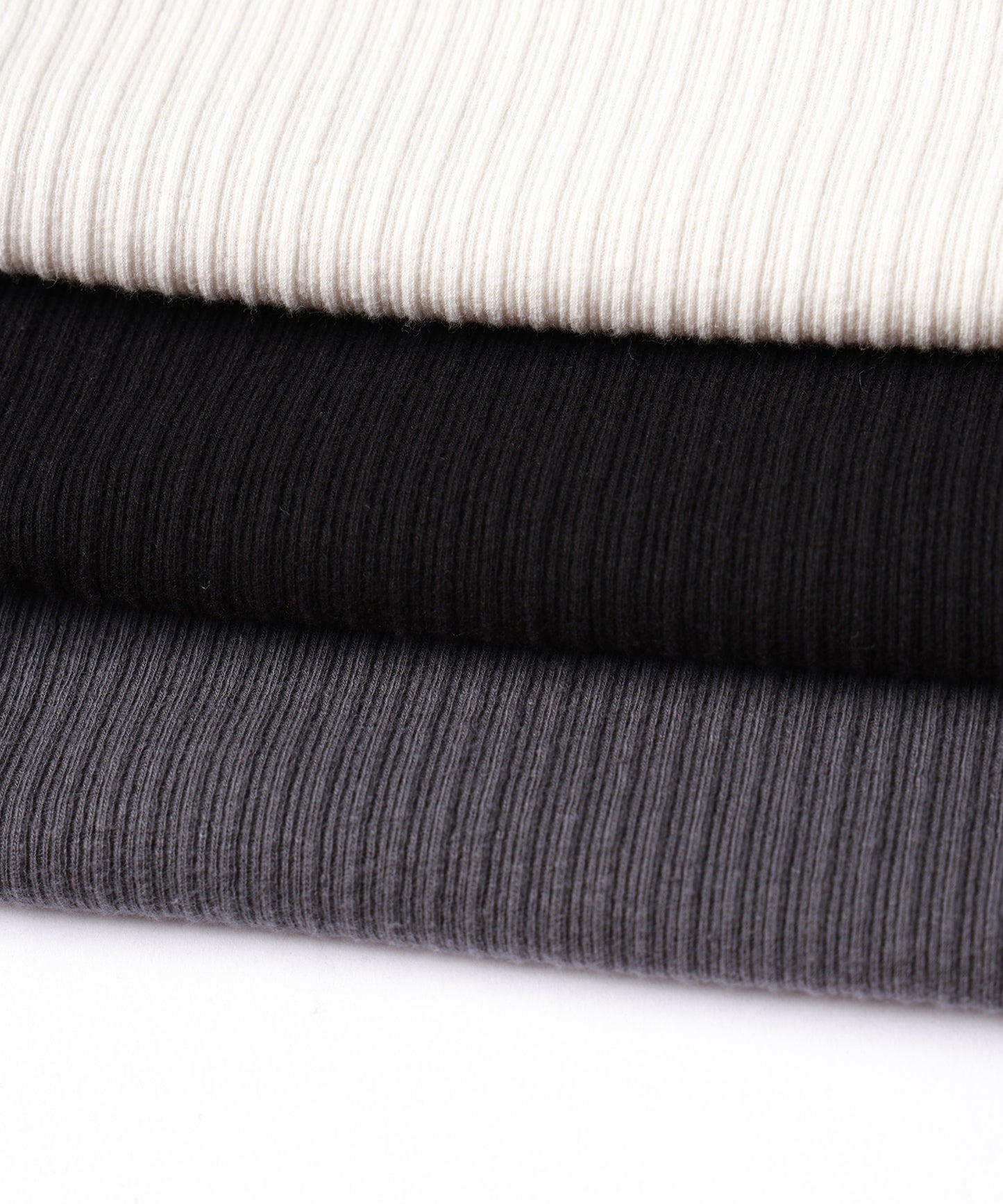 VINTAGE LIGHT RIB HENRY NECK L/S