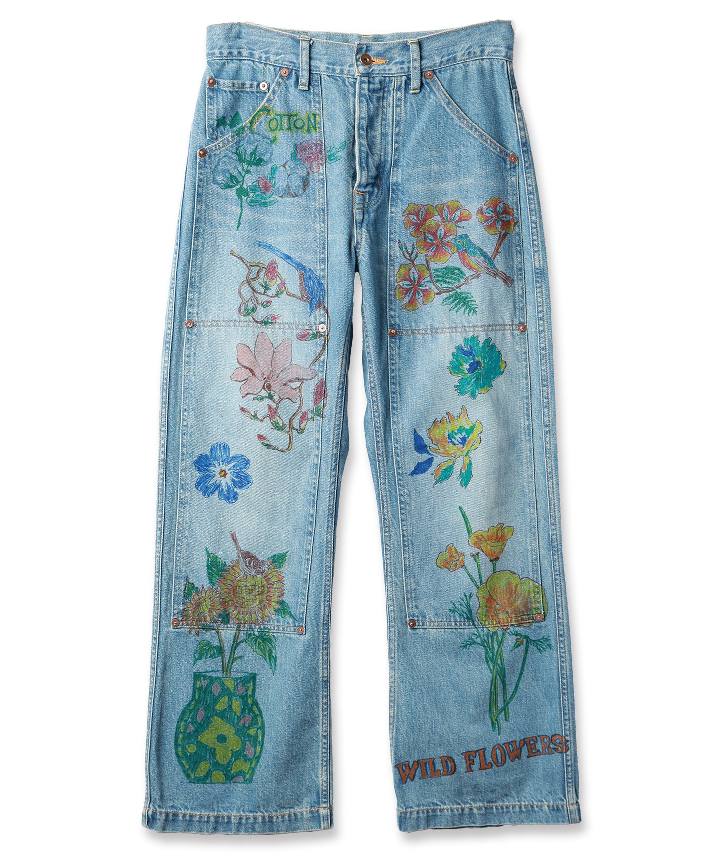 HAND-PAINT DENIM PANTS